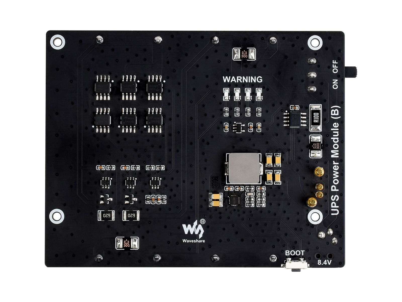 Unterbrechungsfreie Stromversorgung (USV) Modul (B) für Jetson Nano, 5V Ausgang, bis zu 5A Strom, Pogo Pins Anschluss