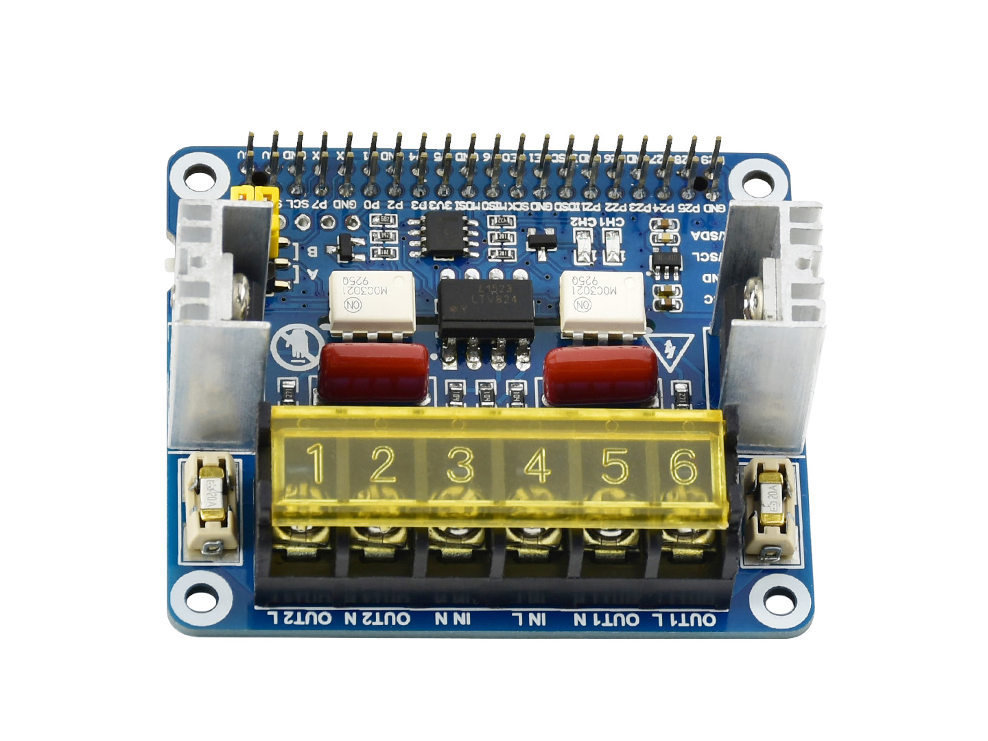 2-Kanal-Triac-HAT für Raspberry Pi, integrierte MCU, UART / I2C