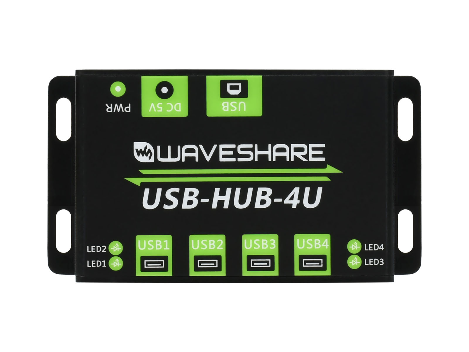 Industrieller USB-HUB, Erweiterung von 4x USB 2.0-Anschlüssen