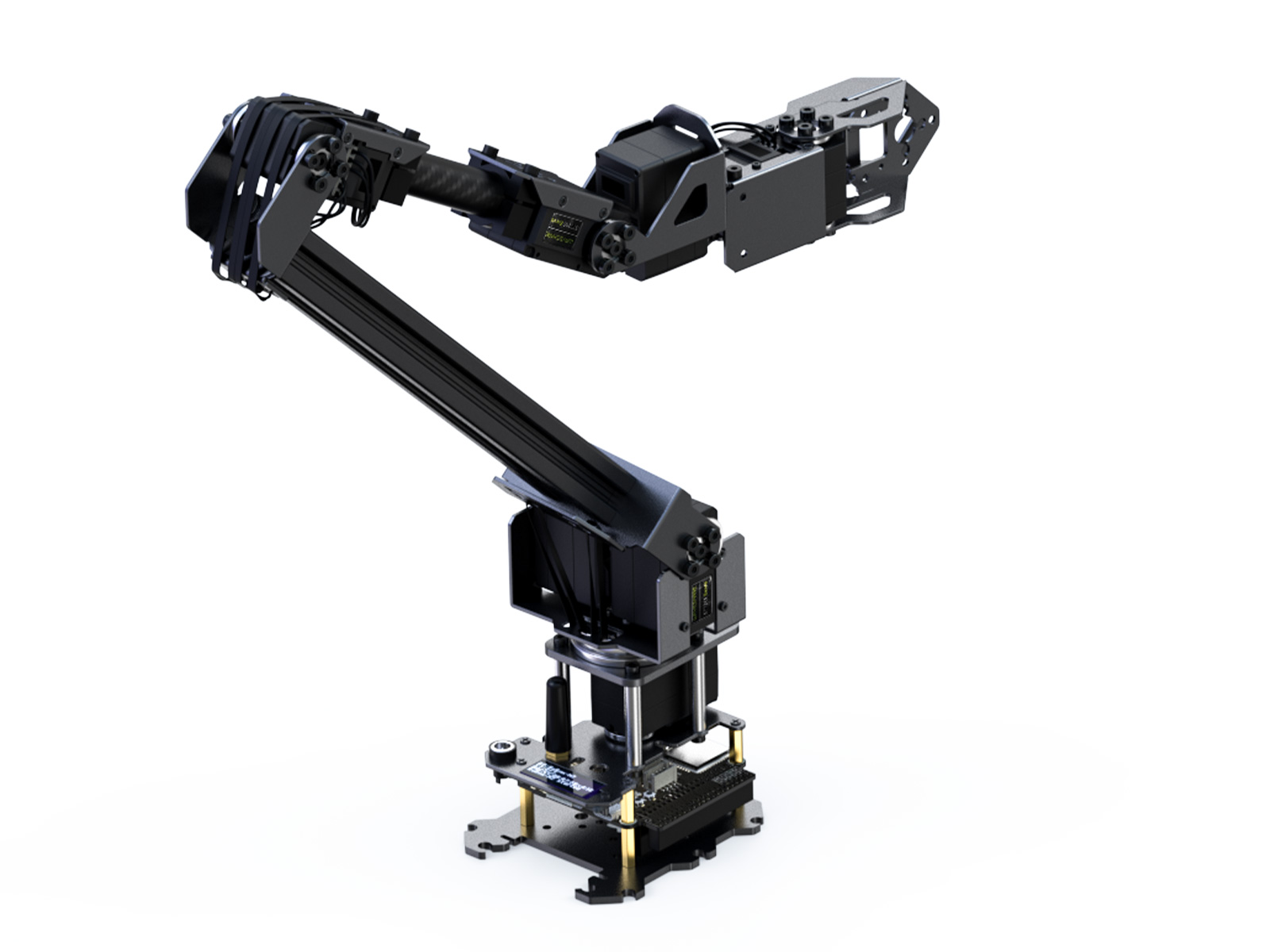 5 + 1 DOF Hochdrehmoment Serieller Bus Servo Roboterarm-Bausatz, Basierend auf ESP32, 2-DOF Handgelenkgelenk, Drahtlose Steuerung, Kompatibel mit LeRobot