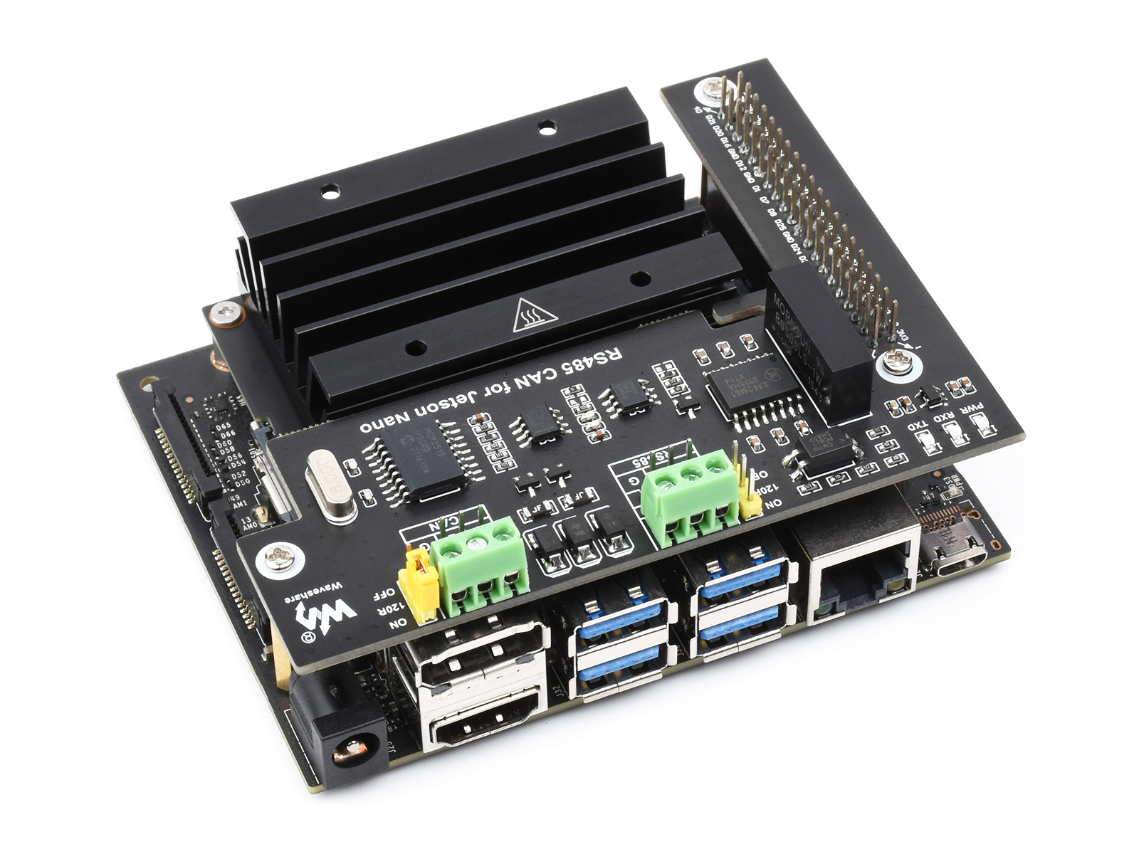 RS485 CAN-Erweiterungsplatine für Jetson Nano, digitale Isolation, eingebaute Schutzschaltung