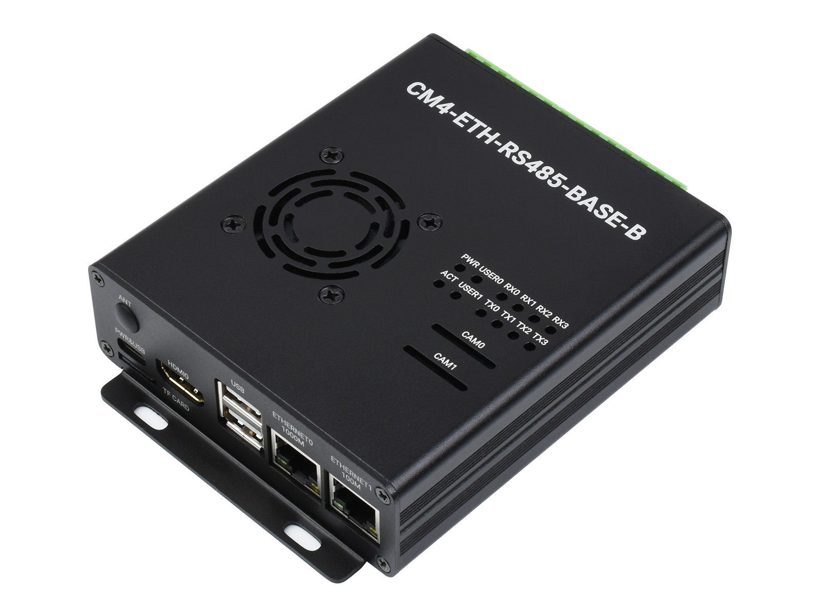 Dual-ETH-Minicomputer für Raspberry Pi Compute Module 4 (NICHT enthalten), Gigabit-Ethernet, 4CH isoliertes RS485