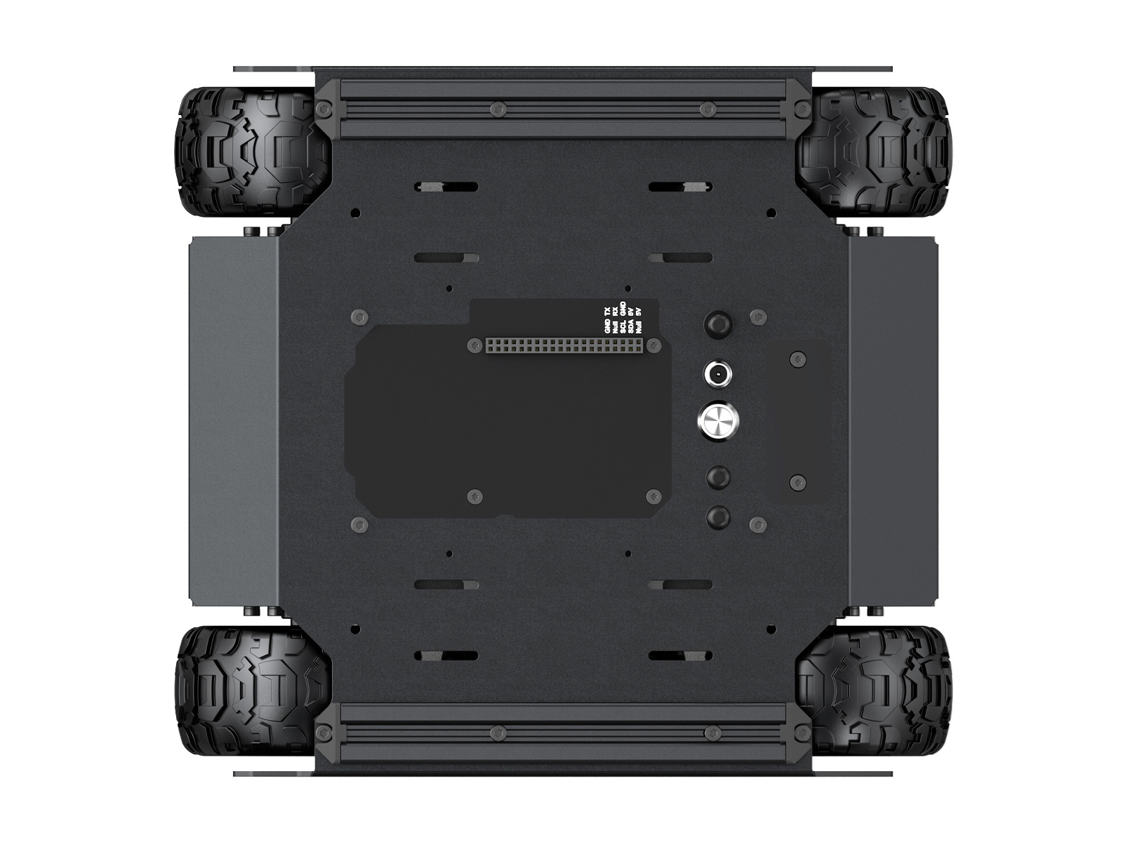 Flexibles und erweiterbares 6x4-Geländefahrzeug (UGV) mit Verlängerungsschienen und ESP32-Slave-Computer, 6-Rad-4WD-Mobile-Roboter-Chassis
