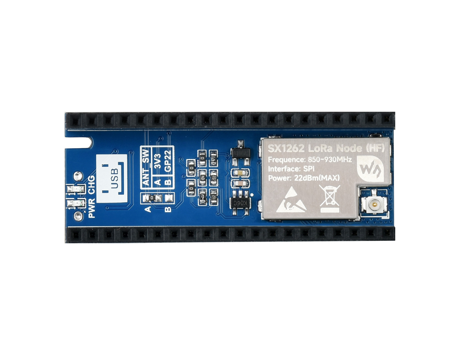 SX1262 LoRa Node-Modul für Raspberry Pi Pico, LoRaWAN, Wahl des Frequenzbands