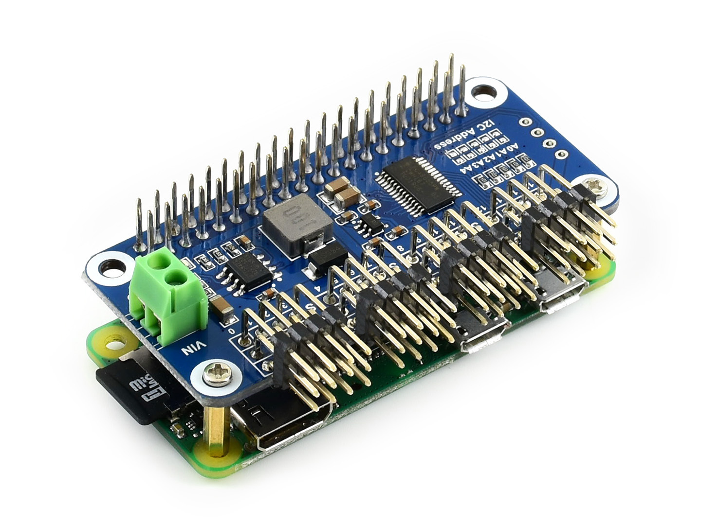 Servo-Treiber-HAT (B) für Raspberry Pi, 16-Kanal, 12-Bit, I2C