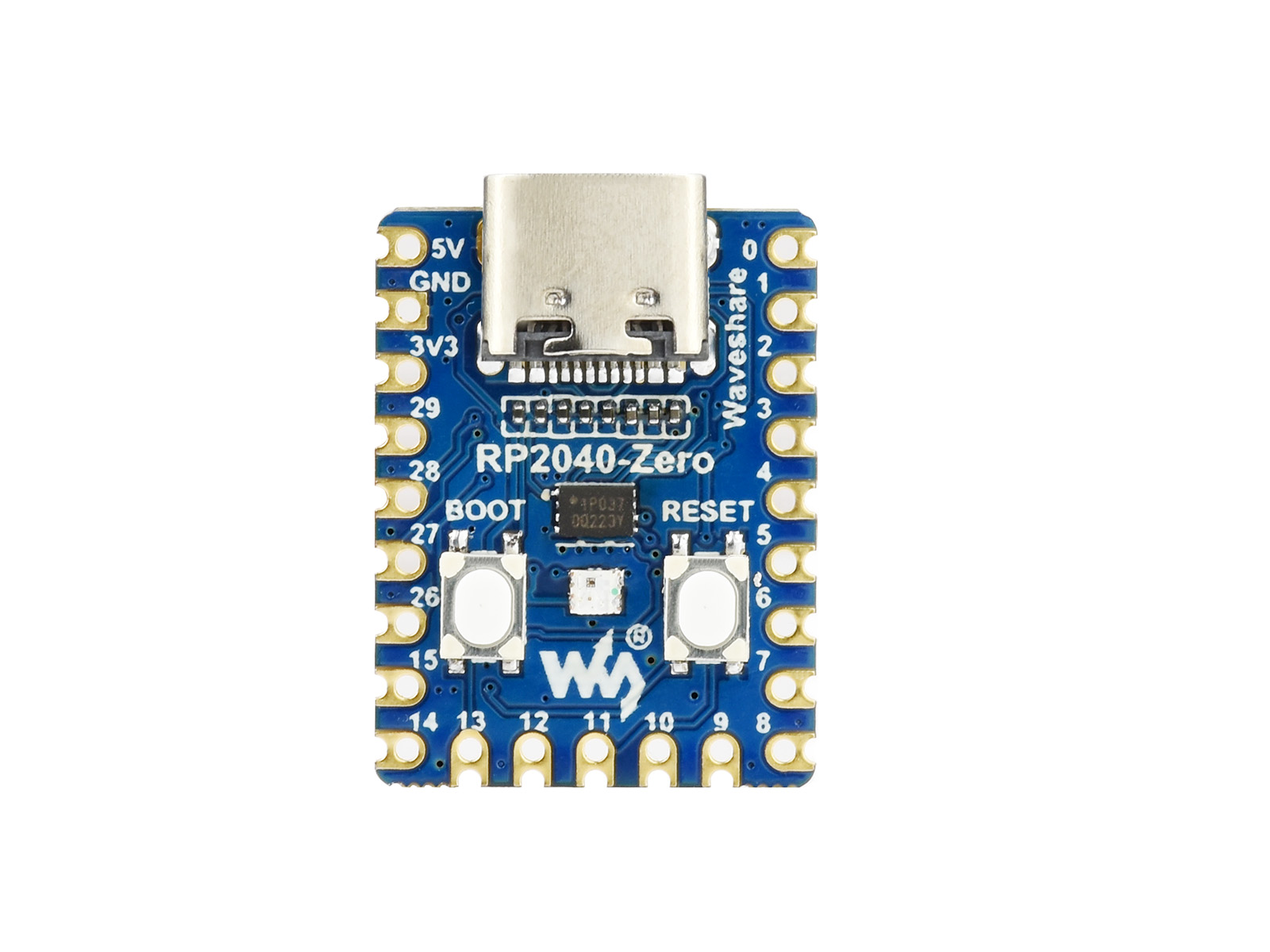 RP2040-Zero, eine Pico-ähnliche MCU-Platine basierend auf dem Raspberry Pi MCU RP2040, Mini-Version.
