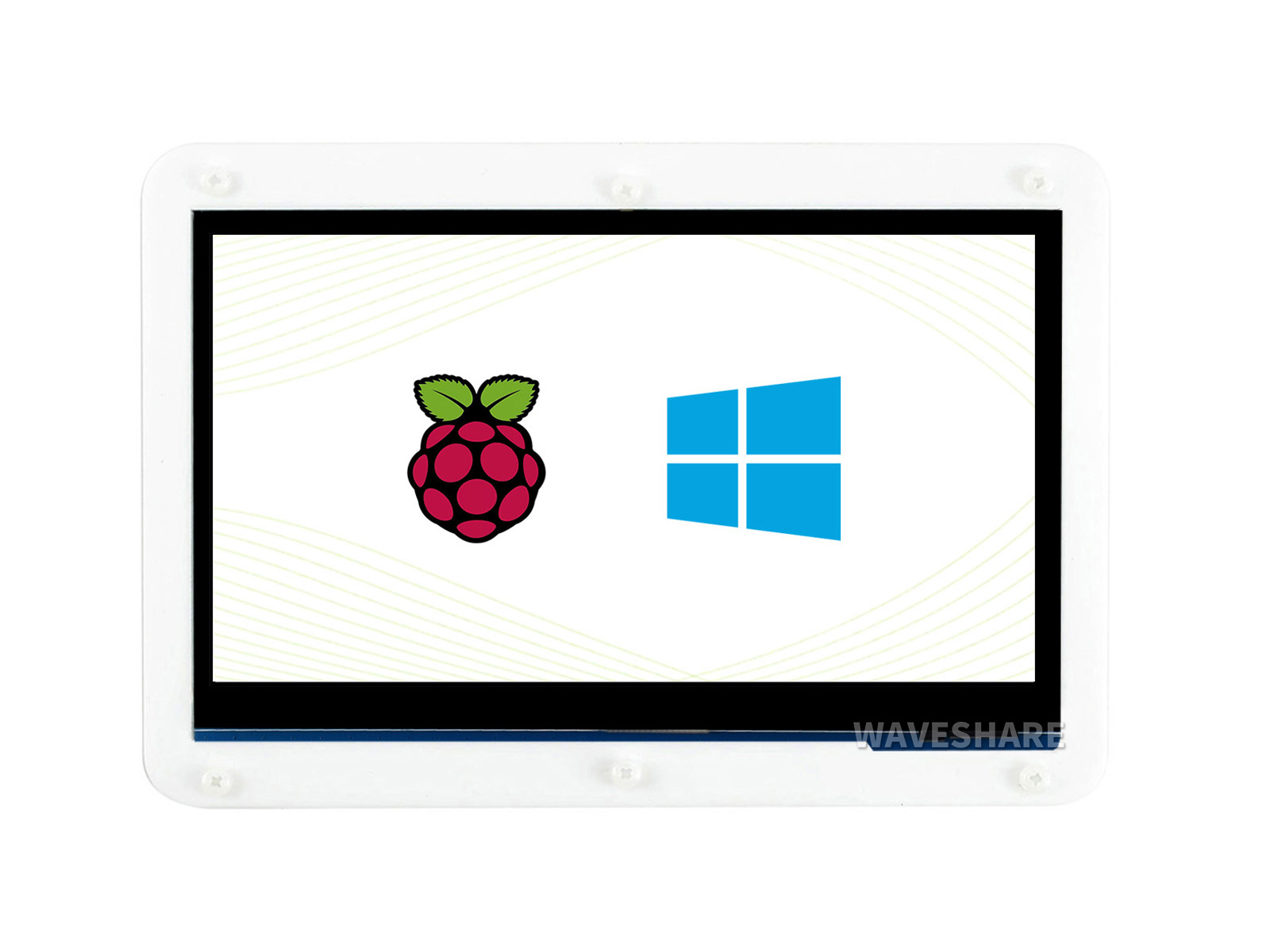 7-Zoll kapazitiver Touchscreen-LCD (C) mit zweifarbigem Gehäuse, 1024×600, HDMI, IPS, stromsparend