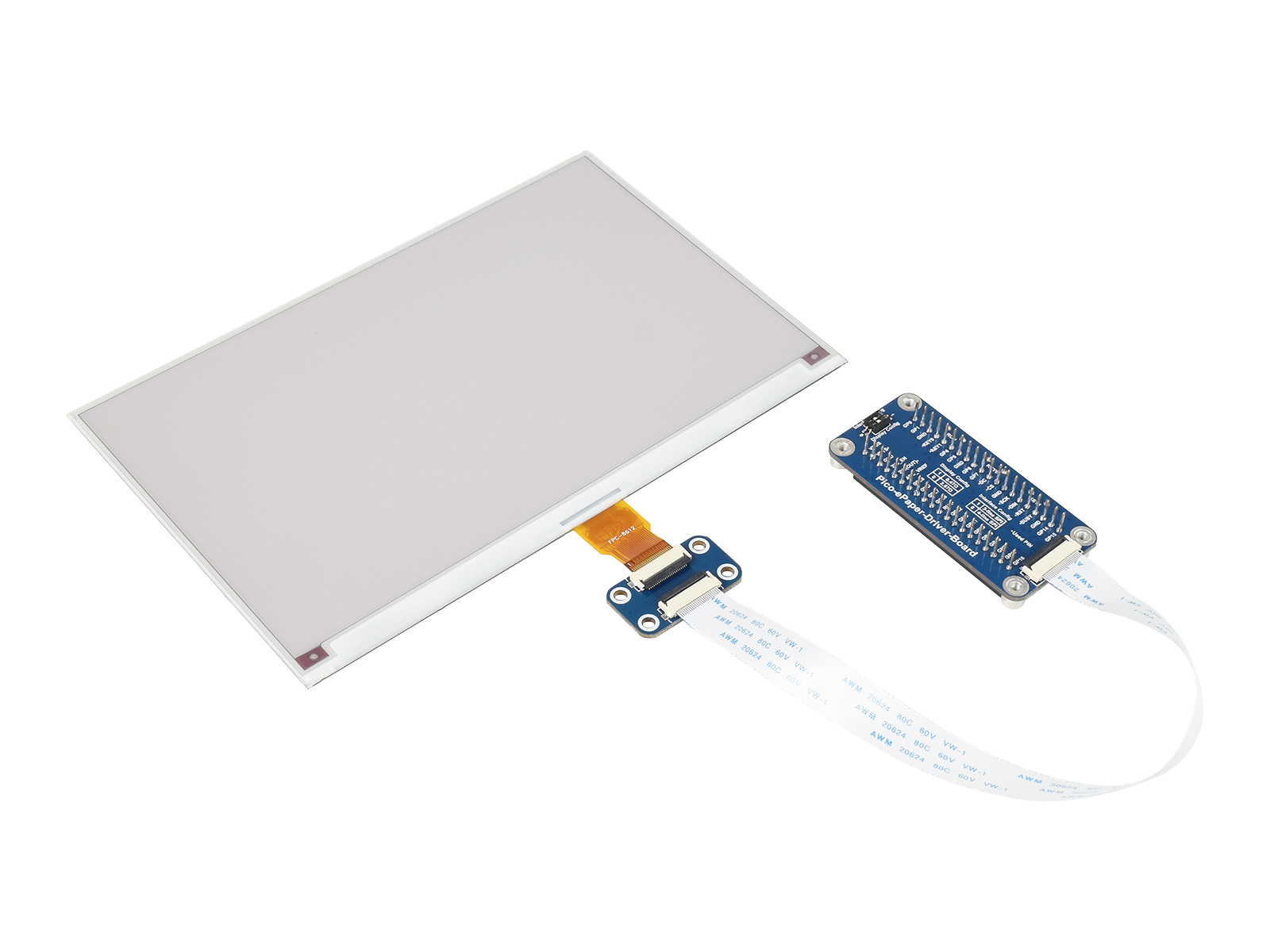 7,5-Zoll E-Paper E-Ink Displaymodul (B) für Raspberry Pi Pico, 800×480, Rot/Schwarz/Weiß, SPI