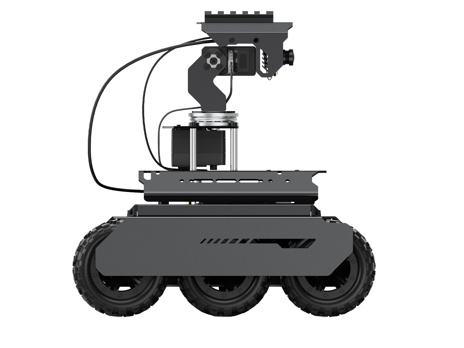 UGV-Rover Open-Source 6-Rad 4WD KI-Roboter, Dual-Controller, Ganzmetallgehäuse, Computer Vision, geeignet für Raspberry Pi 4B / Raspberry Pi 5