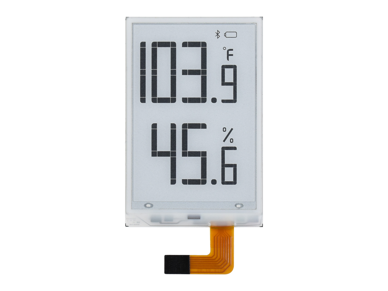 1,9-Zoll Segment-E-Paper-Rohdisplay, 91 Segmente, I2C-Bus, ideal für Temperatur- und Feuchtigkeitsmesser, Luftbefeuchter, Digitalmessgerät