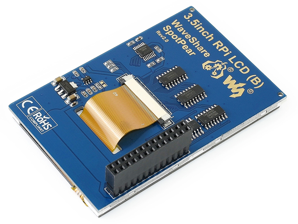 3,5-Zoll-Widerstandstouchdisplay (B) für Raspberry Pi, 480×320, IPS-Bildschirm, SPI
