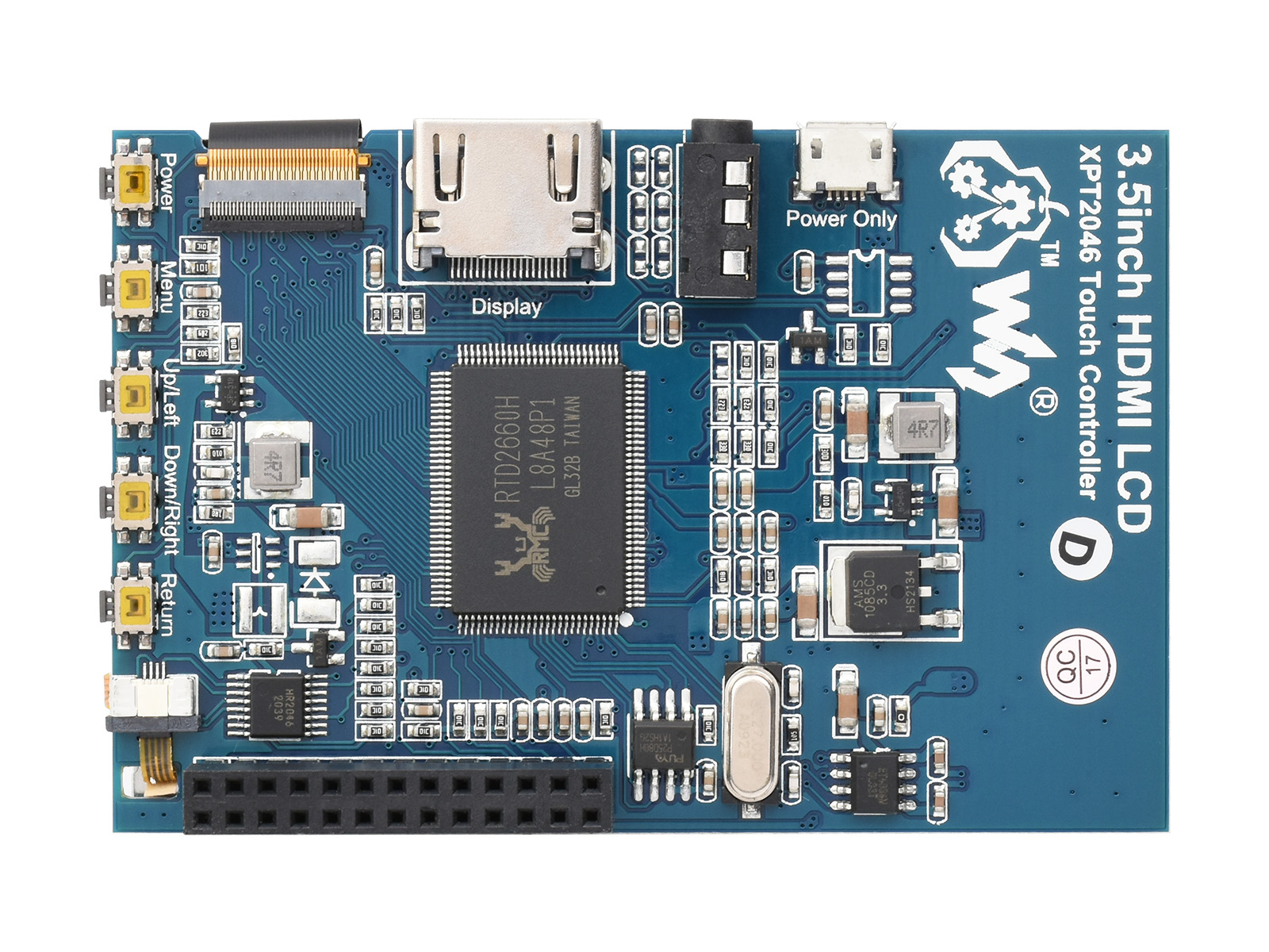 3,5-Zoll-Widerstandstouchscreen-LCD, 480×320, HDMI, IPS, Unterstützung für verschiedene Geräte und Systeme