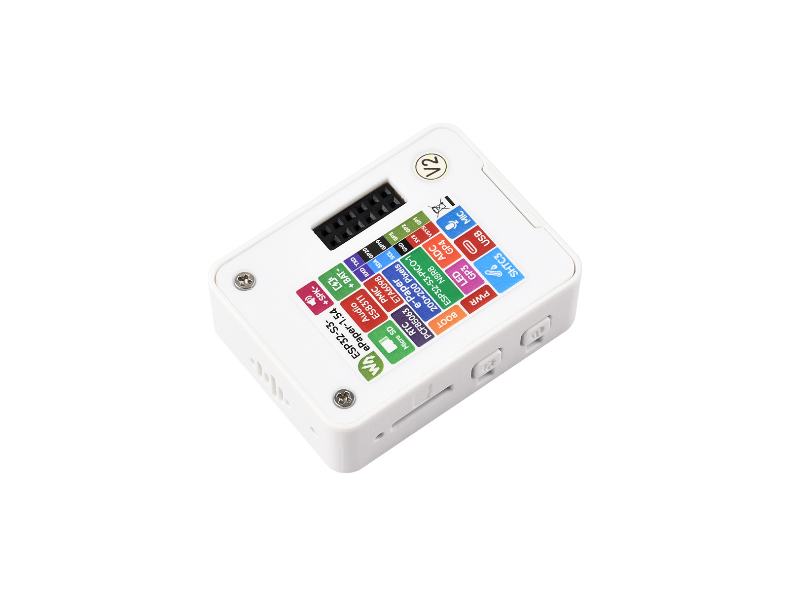 ESP32-S3 1,54-Zoll E-Paper AIoT-Entwicklungsboard, 200 × 200, Schwarz/Weiß, unterstützt Wi-Fi und BLE Dual-Mode-Kommunikation