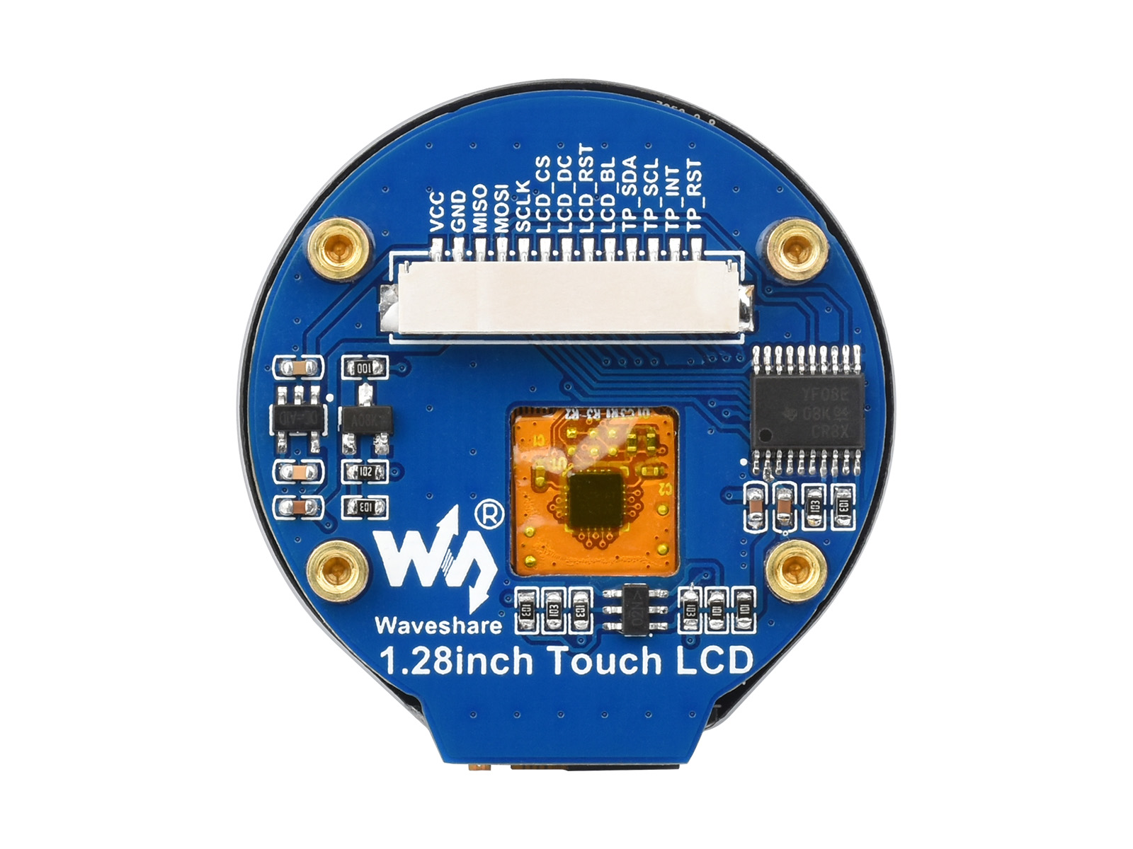 1,28-Zoll runde LCD-Anzeigemodul mit Touchpanel, 240×240 Auflösung, IPS, SPI und I2C-Kommunikation