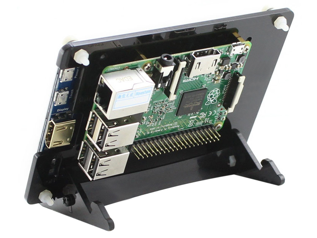 5-Zoll-Widerstandstouchscreen-LCD (B) mit Zweifarben-Gehäuse, 800×480, HDMI, stromsparend