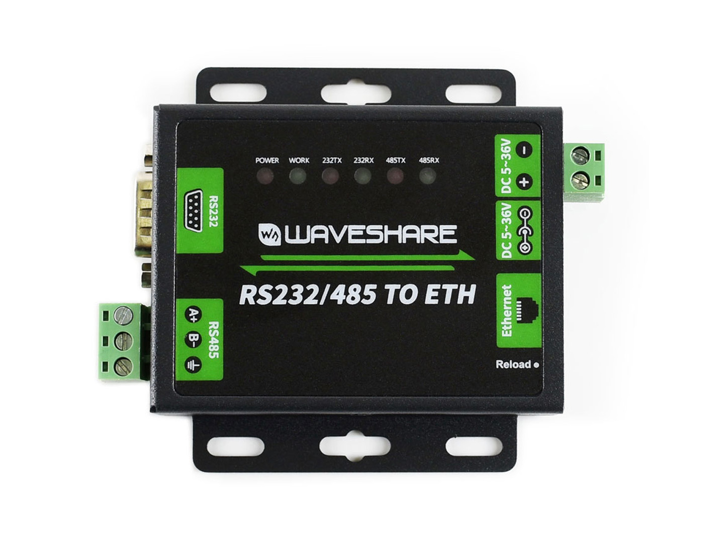 Industrieller RS232/RS485-zu-Ethernet-Konverter für EU
