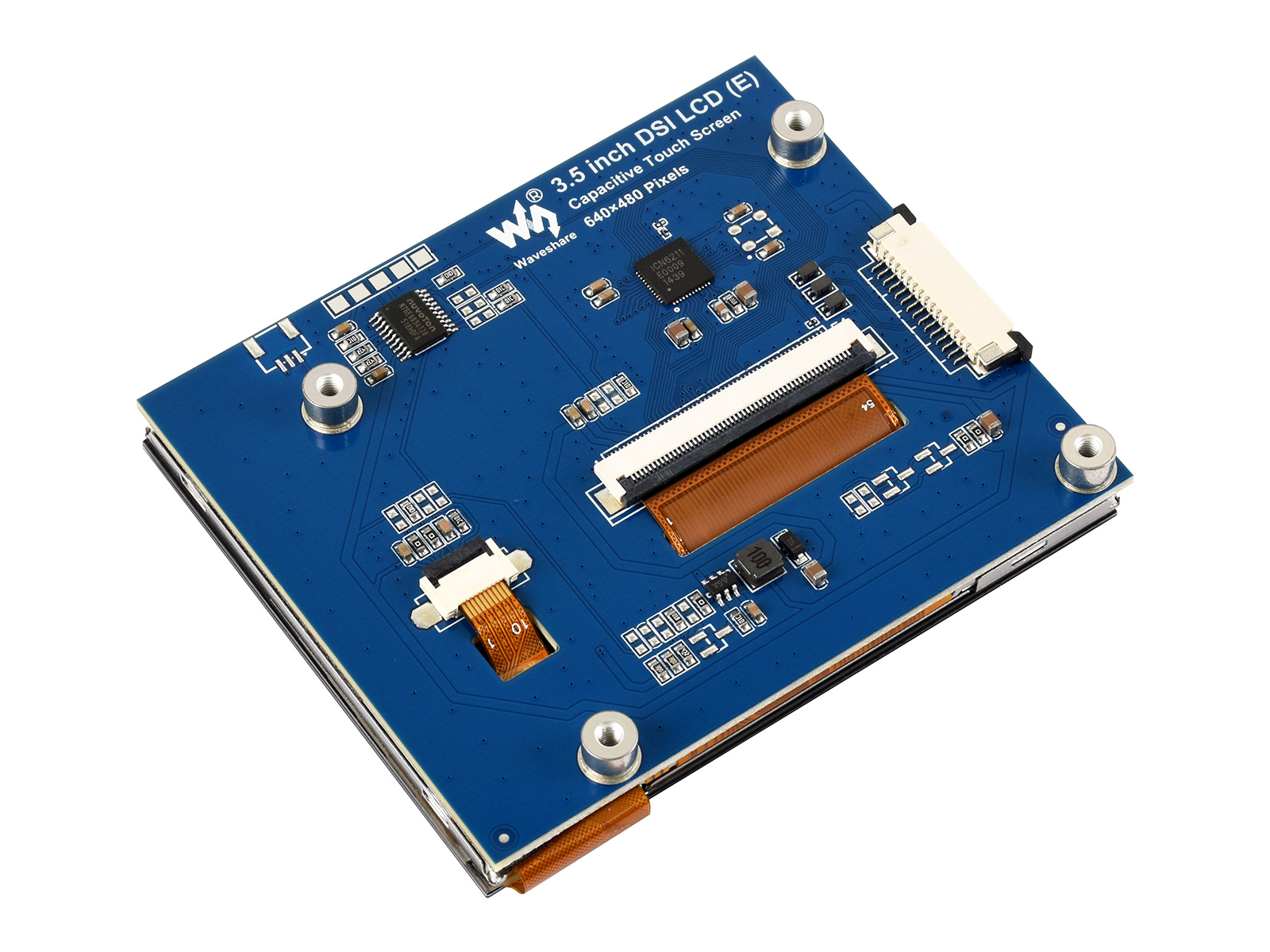 3,5-Zoll DSI kapazitiver Touchscreen, 5-Punkt-Touch, 640 × 480 Pixel, IPS-Displaypanel, unterstützt Raspberry Pi-Serie-Platinen
