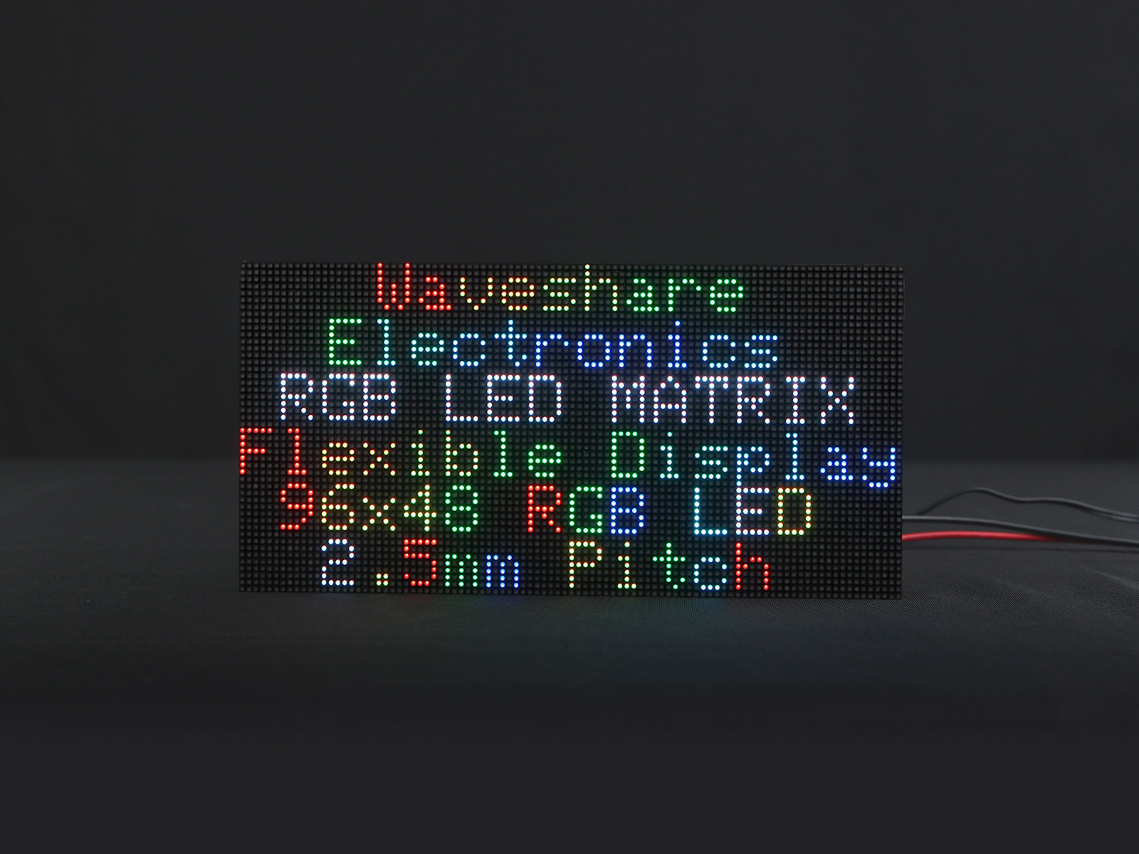 Flexibles RGB-Vollfarb-LED-Matrix-Panel, 2,5 mm Pixelabstand, 96x48 Pixel, einstellbare Helligkeit und biegsame Leiterplatte