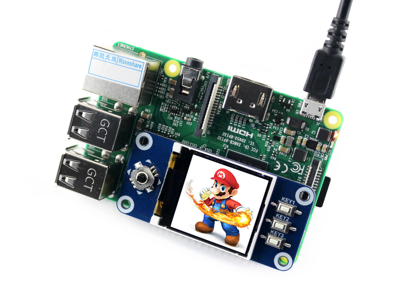 128x128, 1,44-Zoll-LCD-Display-HAT für Raspberry Pi