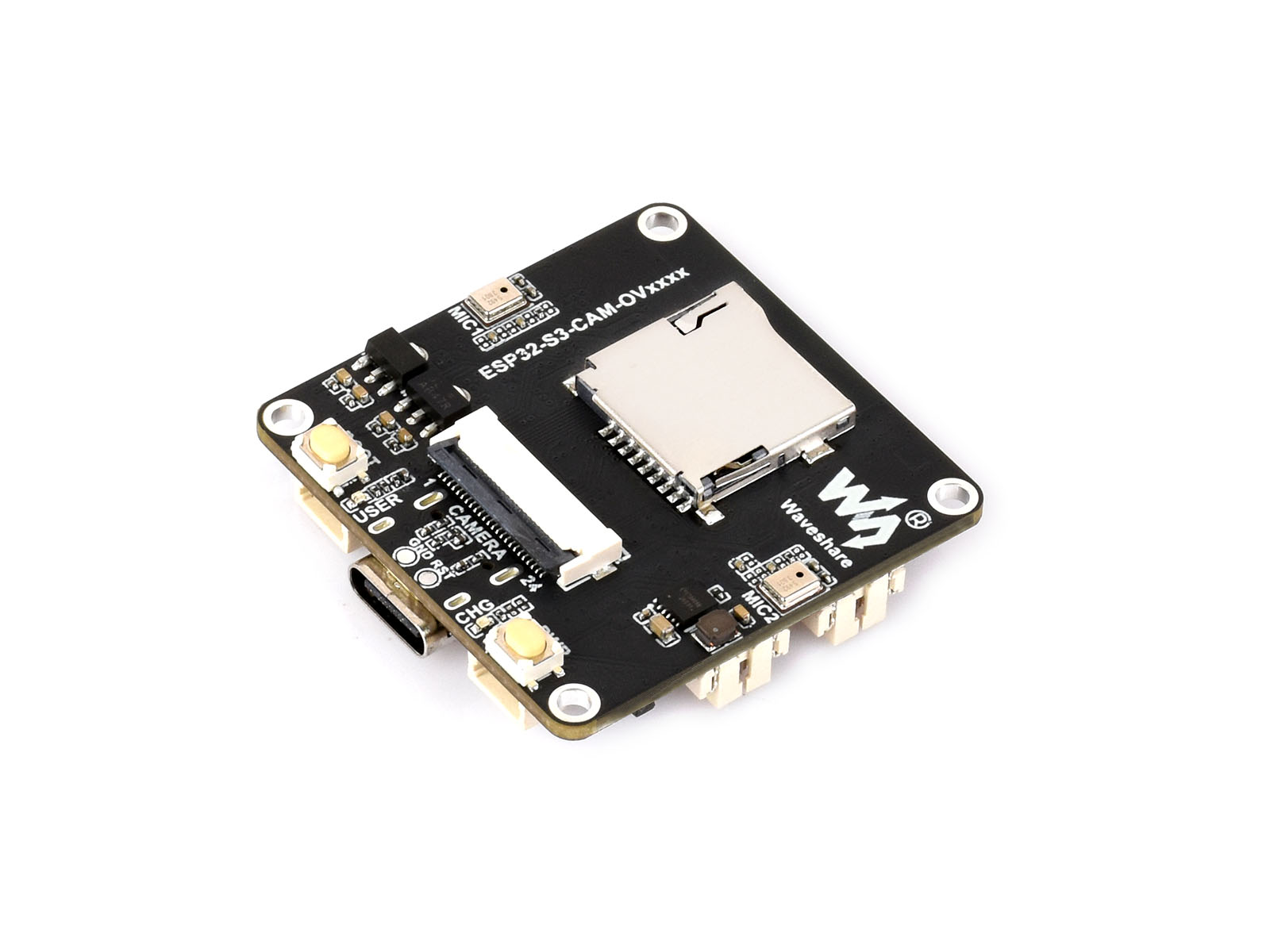 ESP32-S3 AIoT-Kamera-Entwicklungsboard, integriertes Audio-Eingabe- und -Ausgabemodul, unterstützt den Anschluss externer Displays, Bildaufnahme und -erkennung sowie KI-Sprachinteraktion