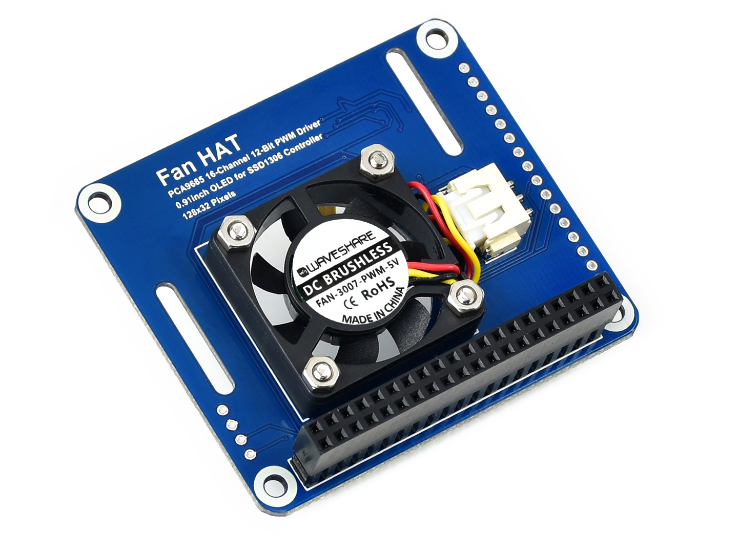 PWM-gesteuerter Lüfter-HAT für Raspberry Pi, I2C, Temperaturüberwachung