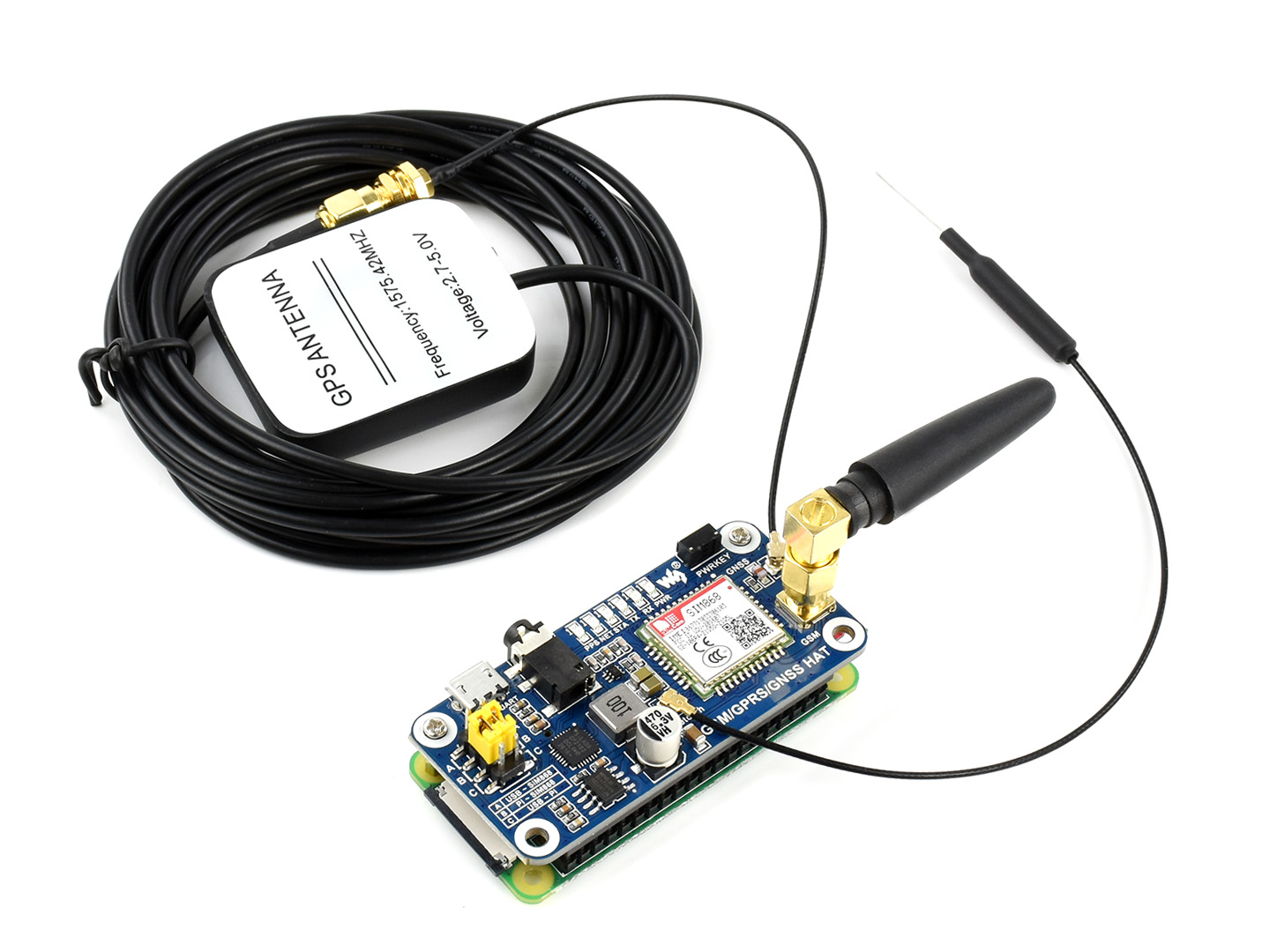 GSM/GPRS/GNSS/Bluetooth-HAT für Raspberry Pi