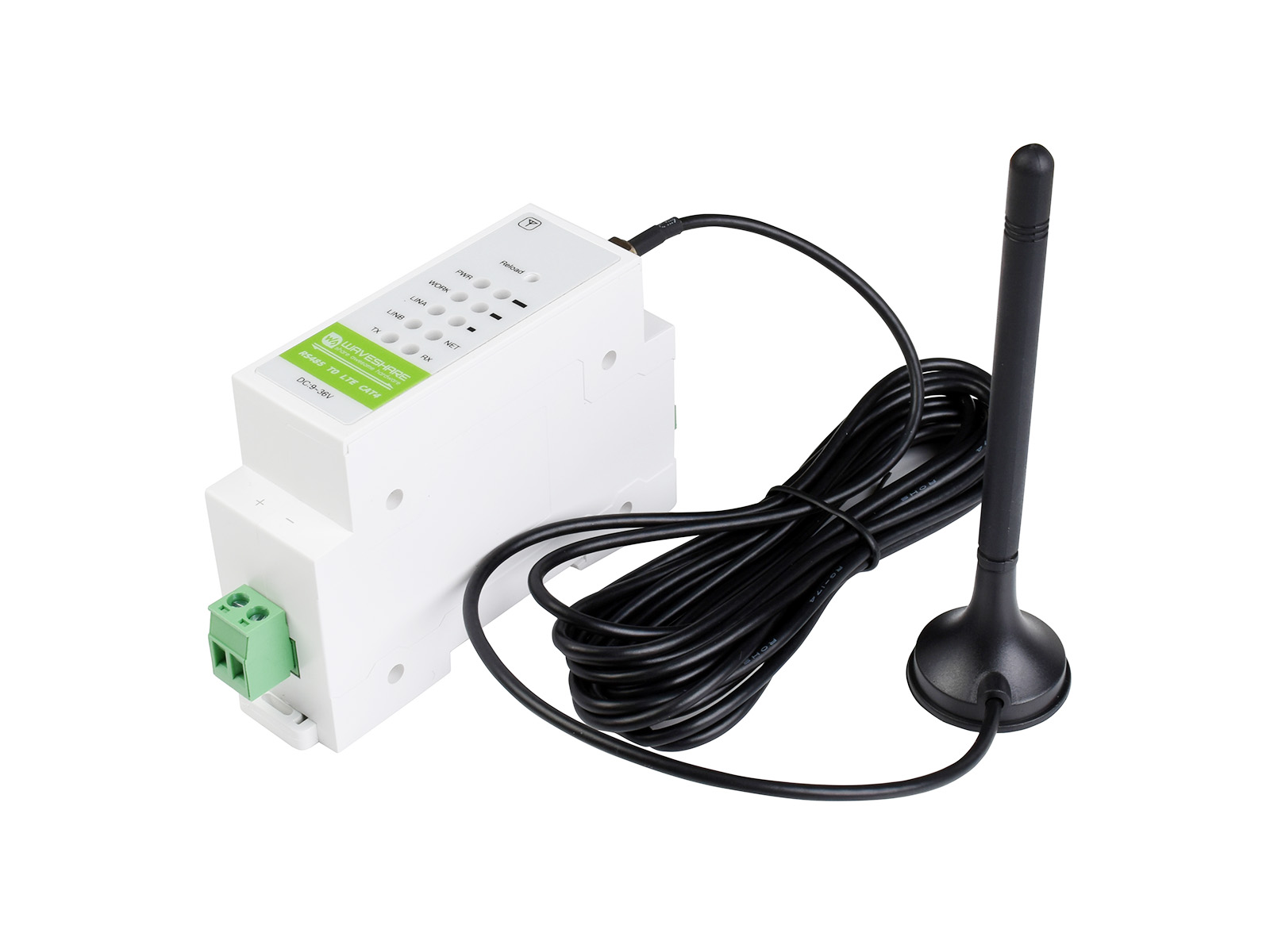 Industrielles 4G-DTU, RS485 auf LTE CAT4, Hutschienenmontage, für EMEA, Korea, Thailand, Indien, Südostasien