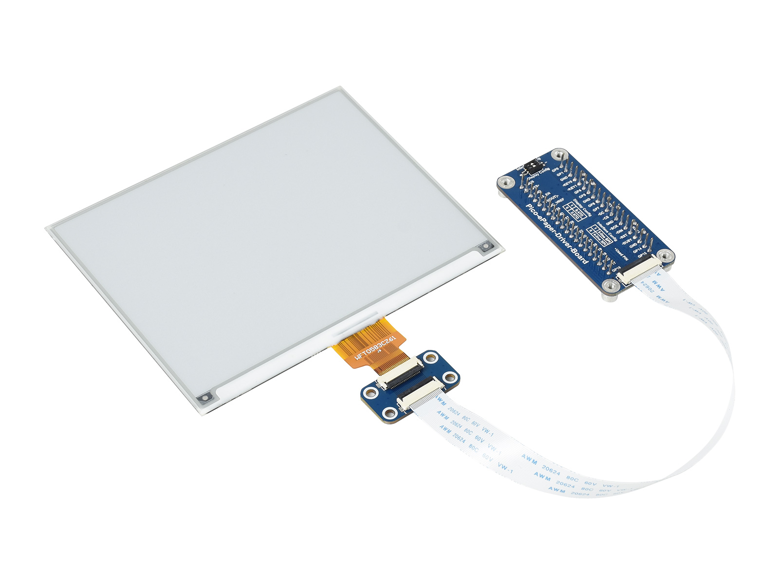 5,83-Zoll E-Paper E-Ink-Displaymodul für Raspberry Pi Pico, 648×480, Schwarz/Weiß, SPI