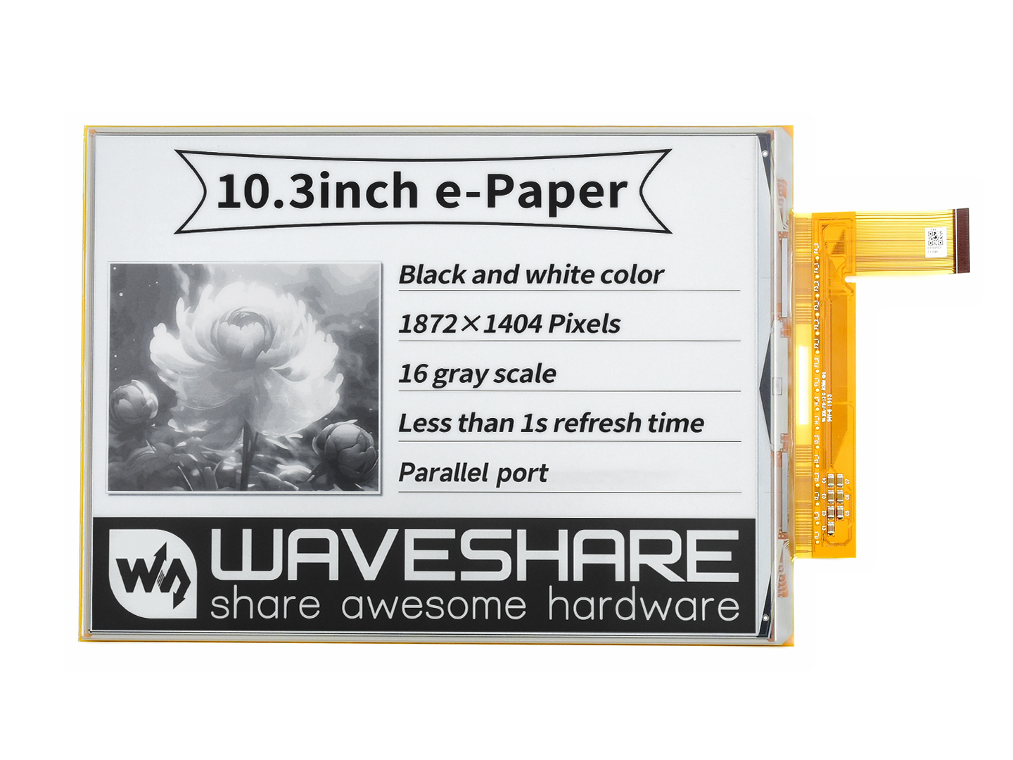 1872×1404, 10,3-Zoll flexibles E-Ink-Rohdisplay