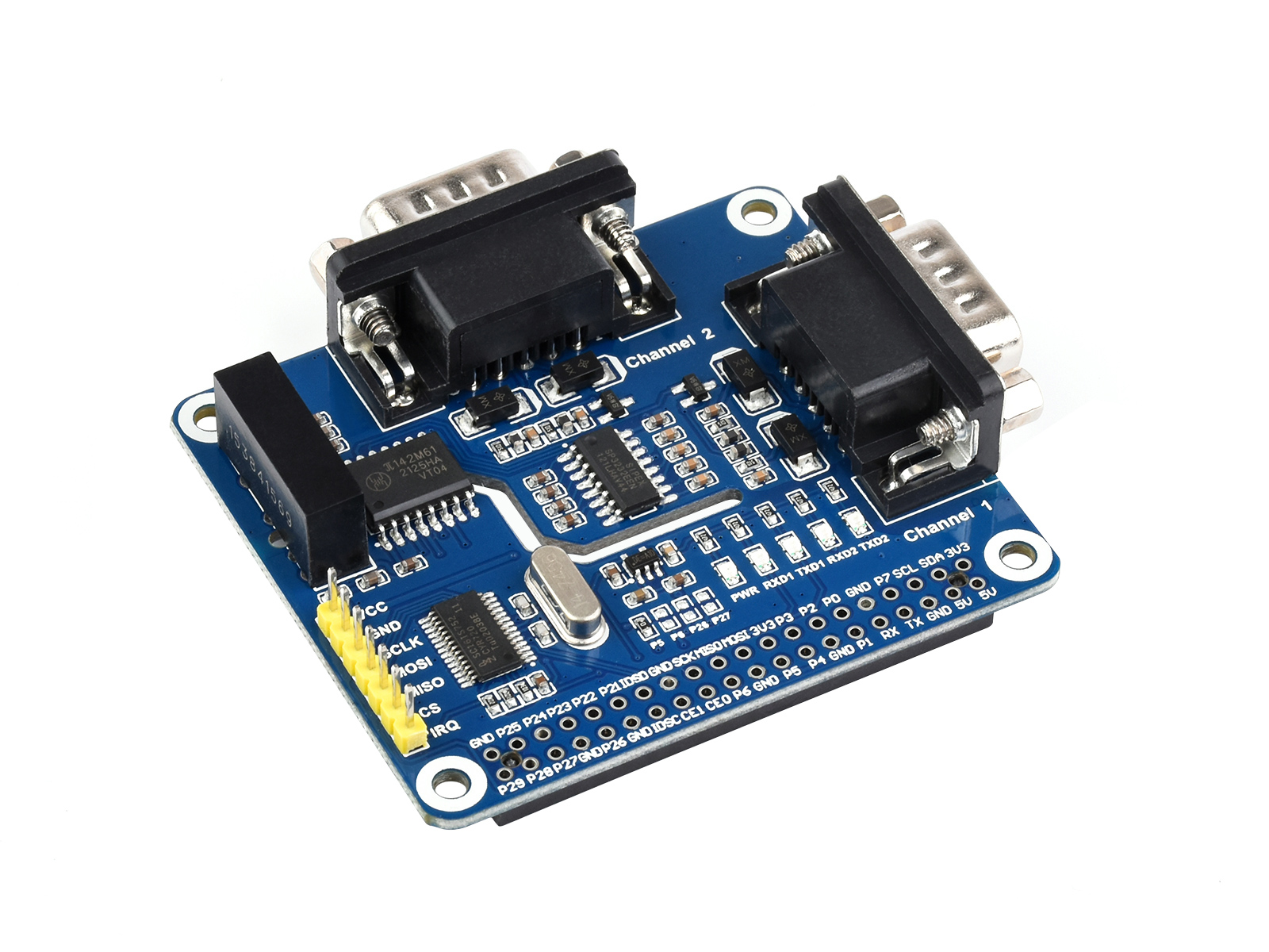 2-Kanal-Isolierter RS232-Erweiterungs-HAT für Raspberry Pi