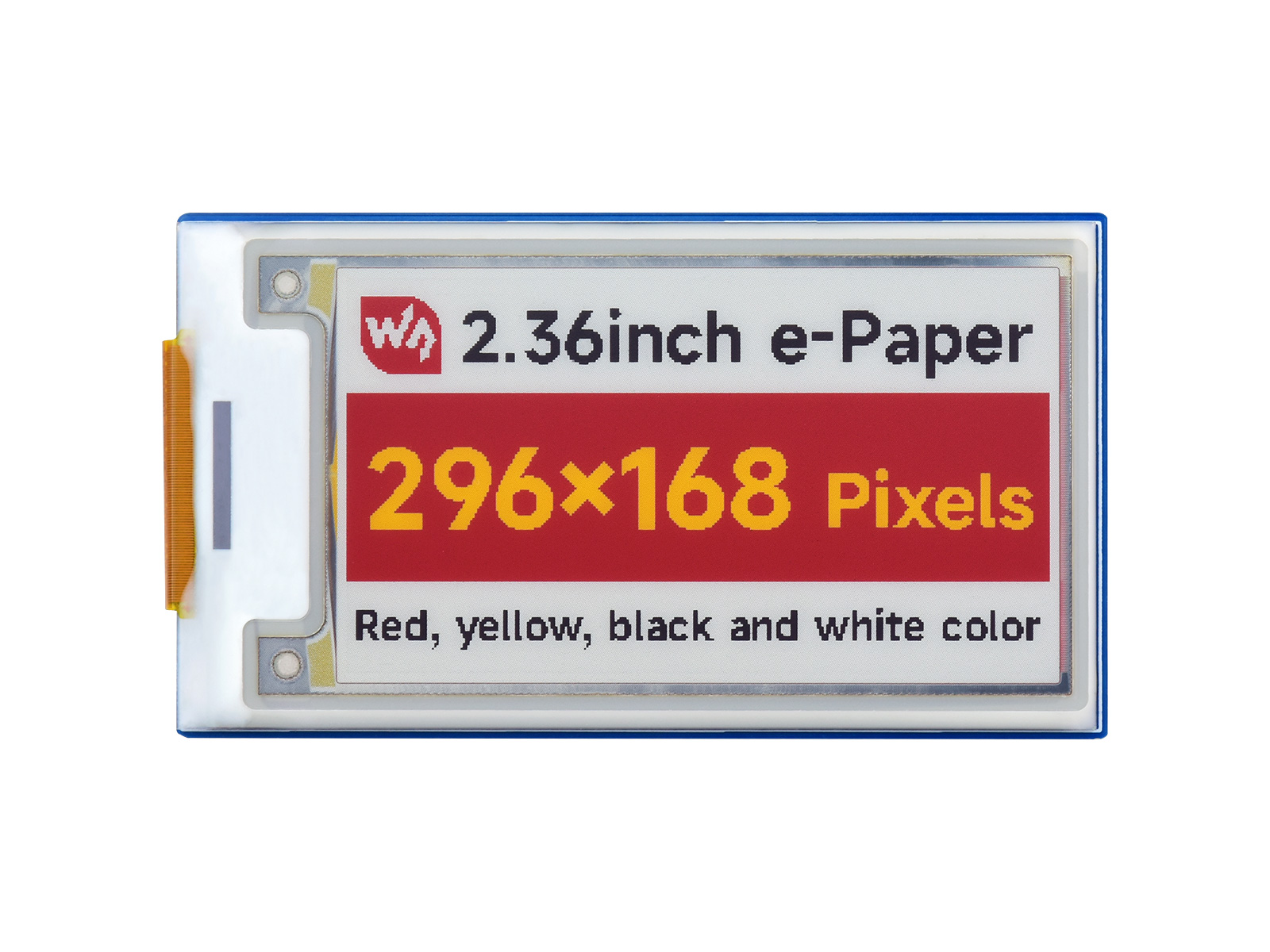 2,36-Zoll-E-Paper-Modul (G), 296 × 168, Rot/Gelb/Schwarz/Weiß