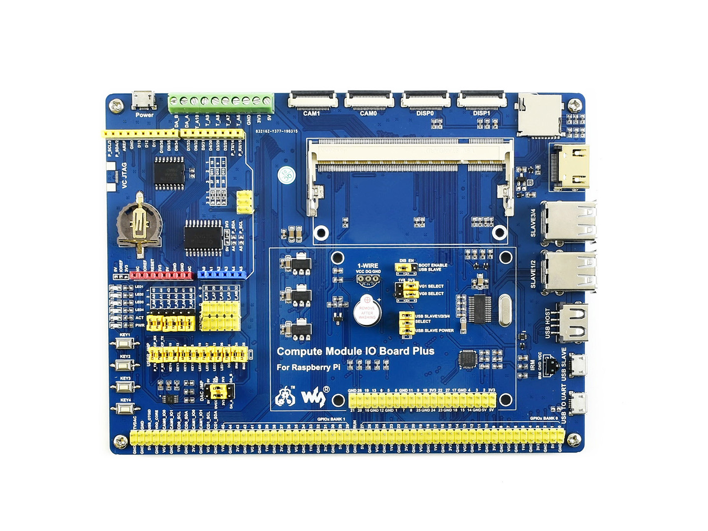 Compute Module IO Board Plus, für Raspberry Pi CM4S / CM3 / CM3L / CM3+ / CM3+L