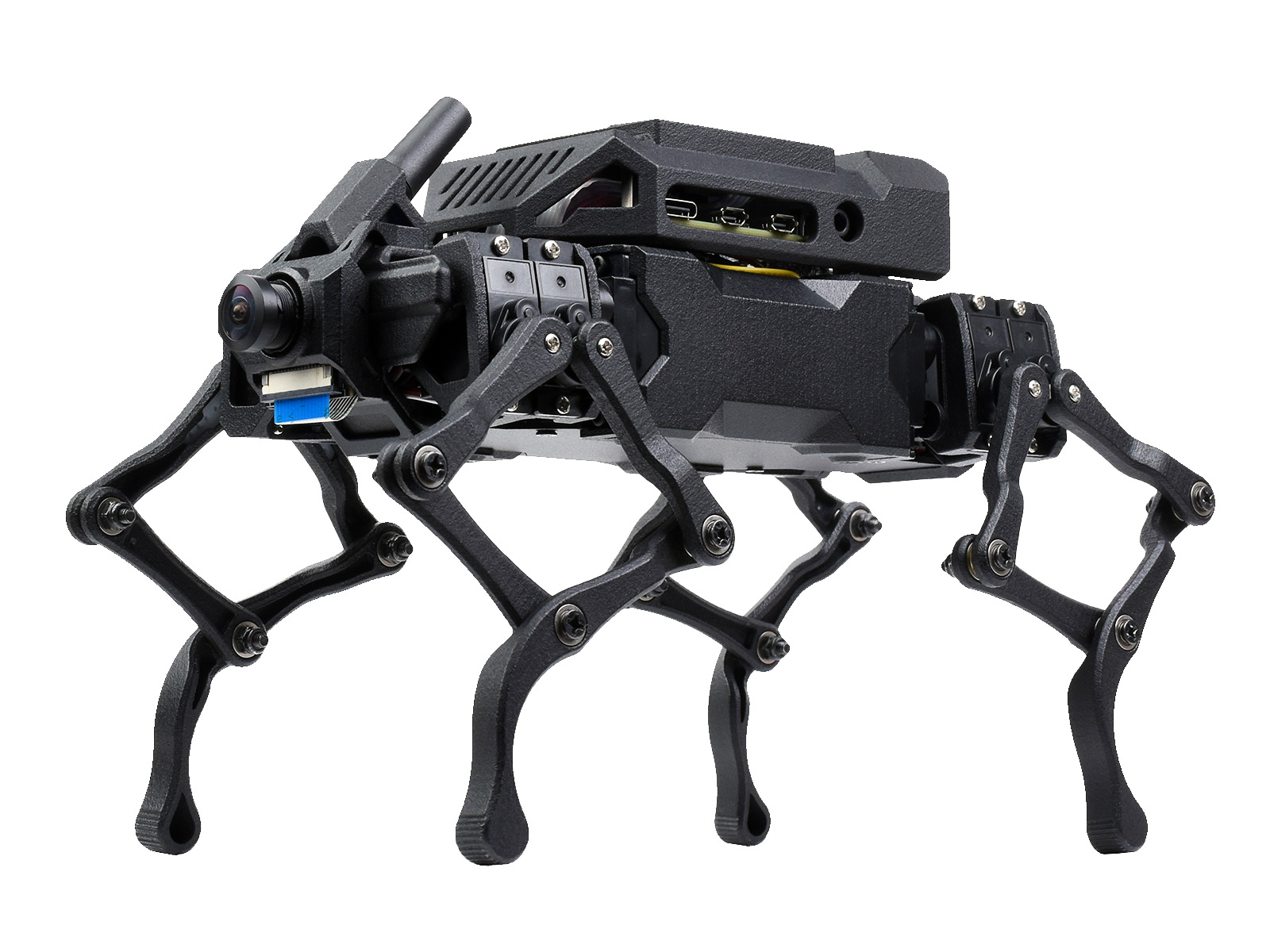 WAVEGO, 12-DOF bionischer hundeartiger Roboter, Open Source für ESP32 und PI4B, Gesichtserkennung, Farbverfolgung, Bewegungserkennung