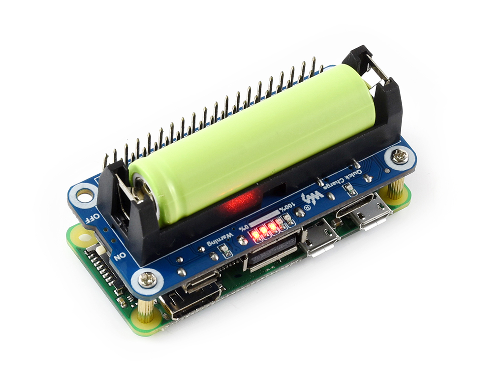 Li-Ionen-Batterie-HAT für Raspberry Pi, 5V-Ausgang, Schnellladung