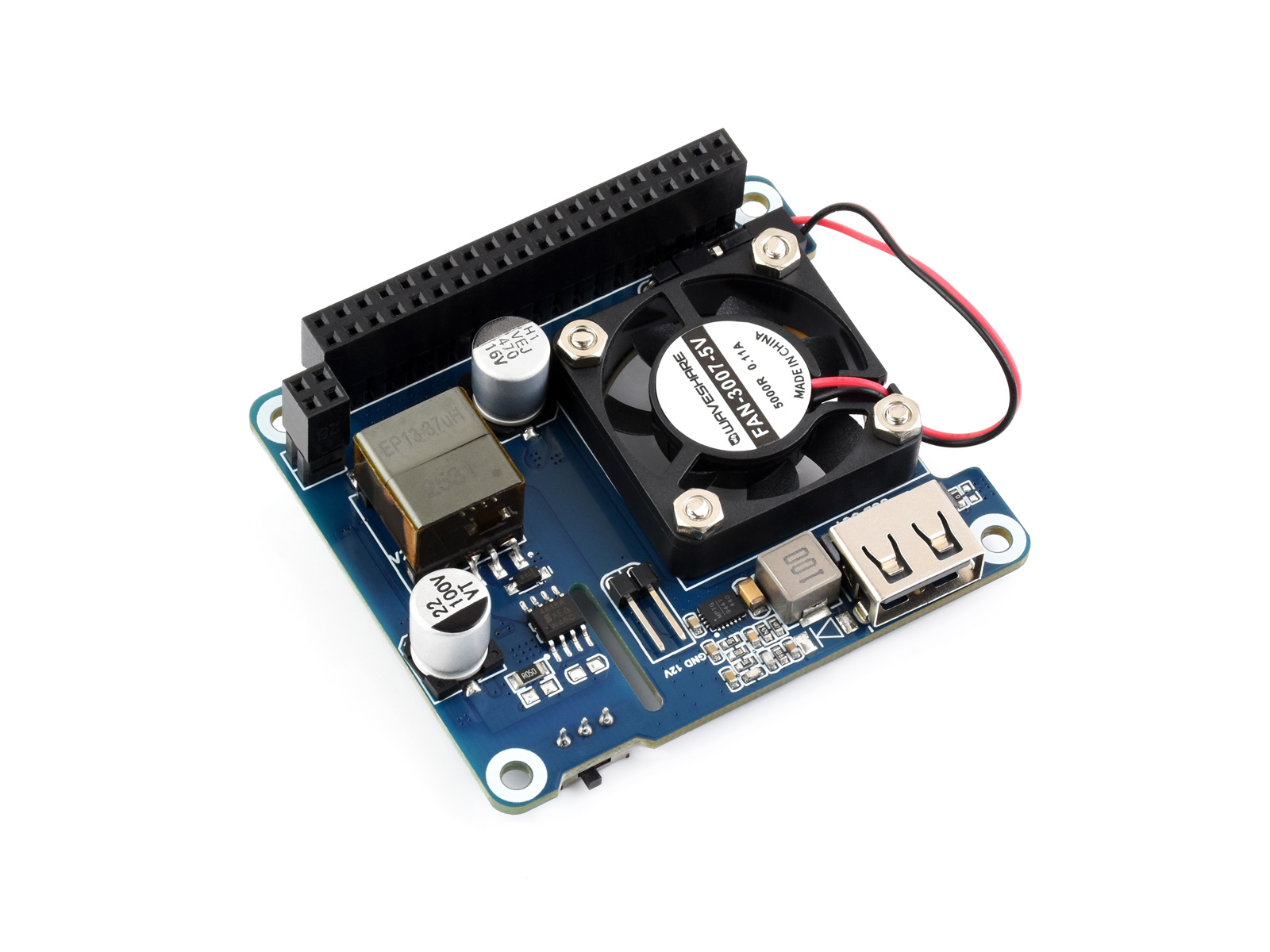 Power over Ethernet HAT (C) für Raspberry Pi 3B+/4B, 802.3af/at-konform