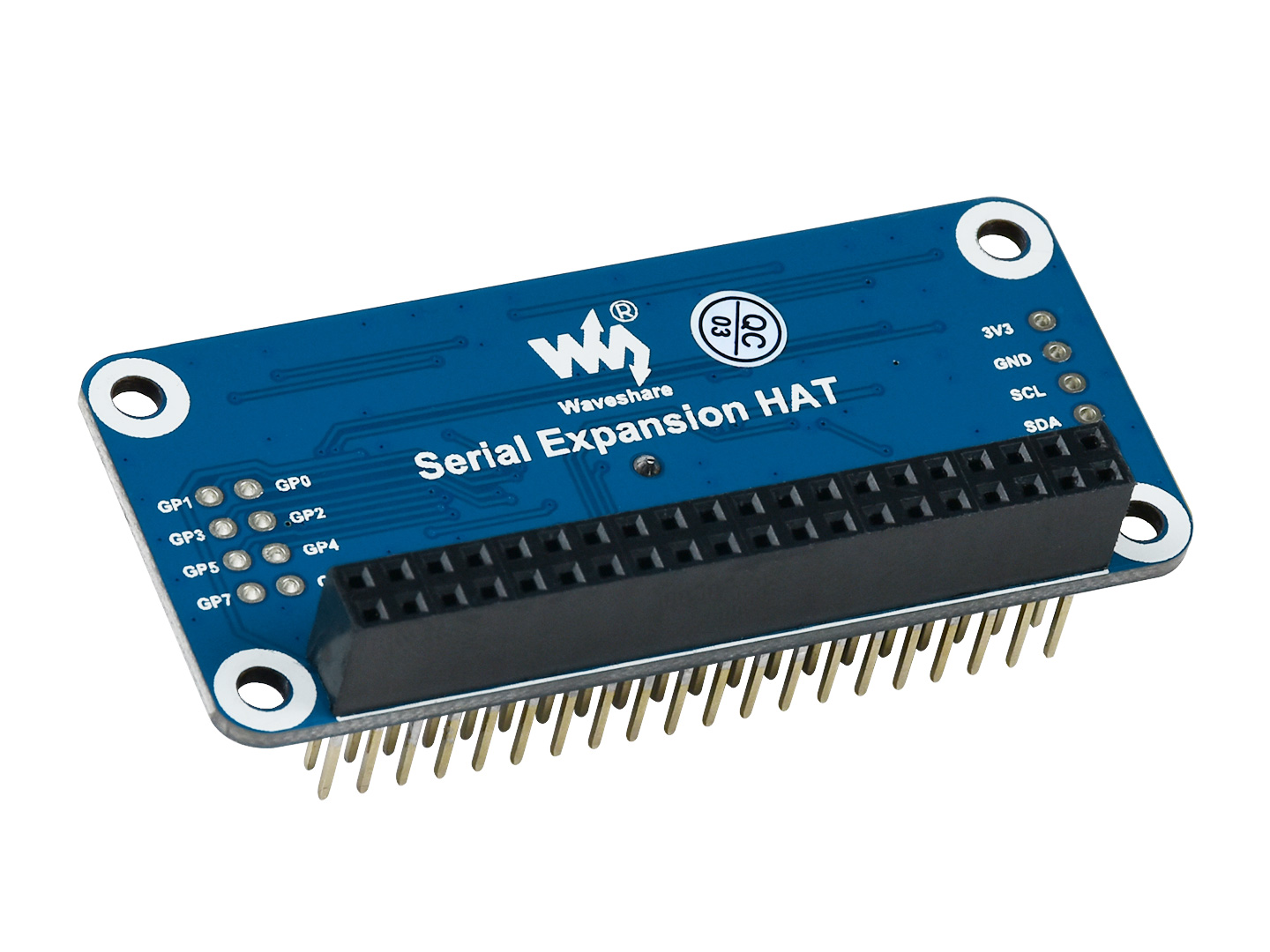 Serial Expansion HAT für Raspberry Pi, I2C-Schnittstelle, 2-ch UART, 8 GPIOs
