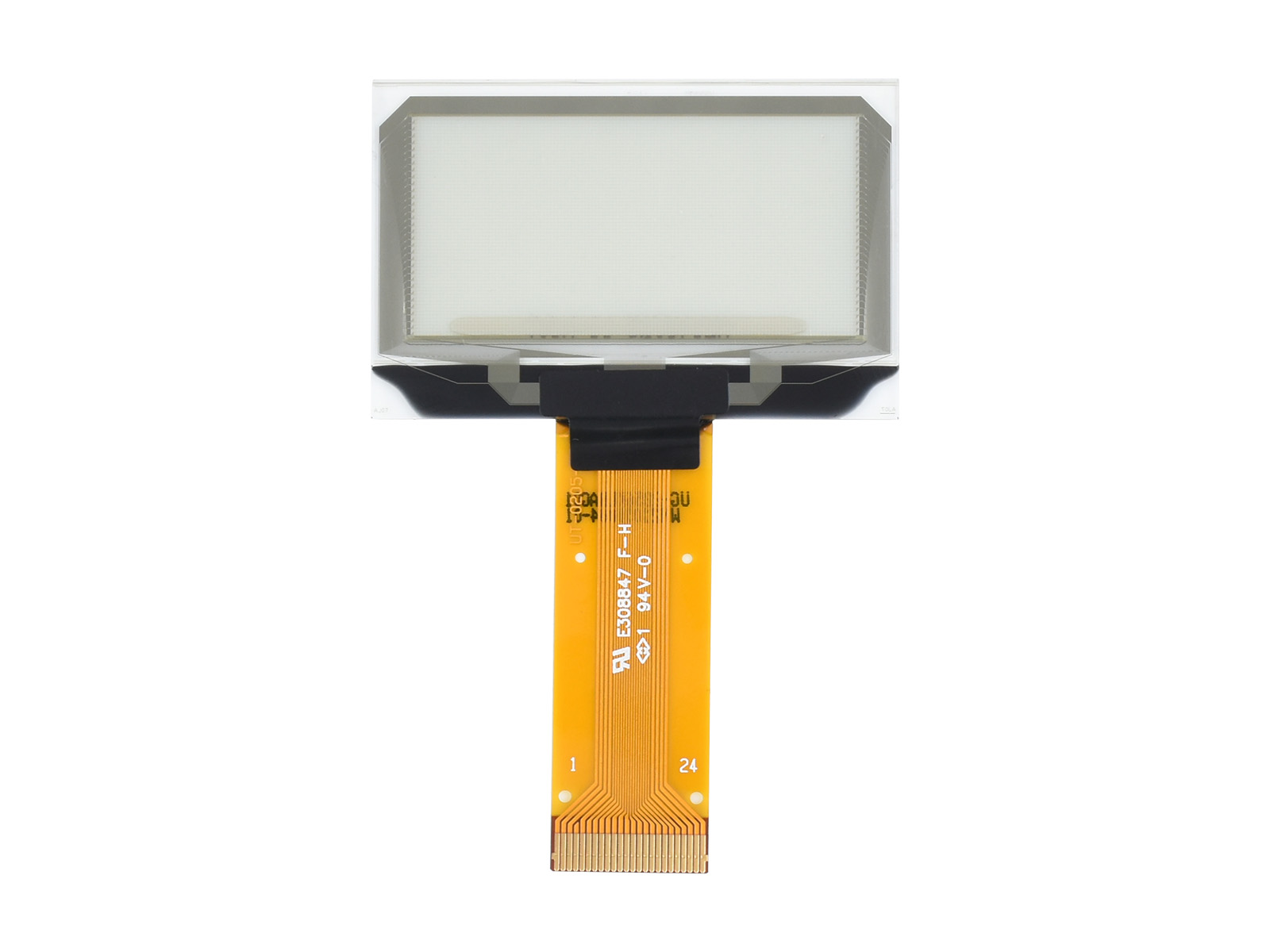 1,51-Zoll transparentes OLED, 128×64 Auflösung, SPI/I2C-Schnittstellen, hellblaue Farbanzeige