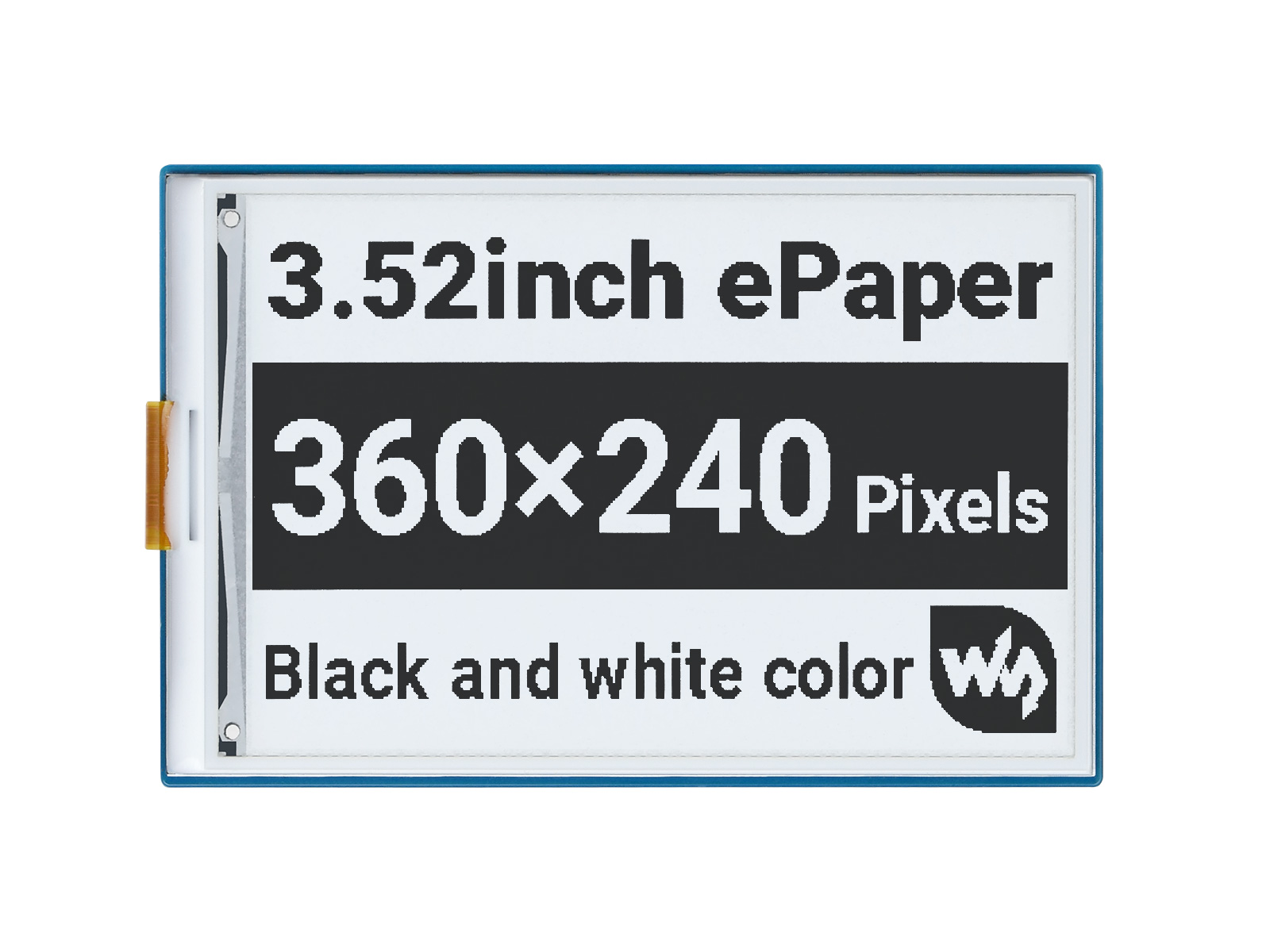 3,52-Zoll-e-Paper-HAT, 360 × 240, SPI-Schnittstelle