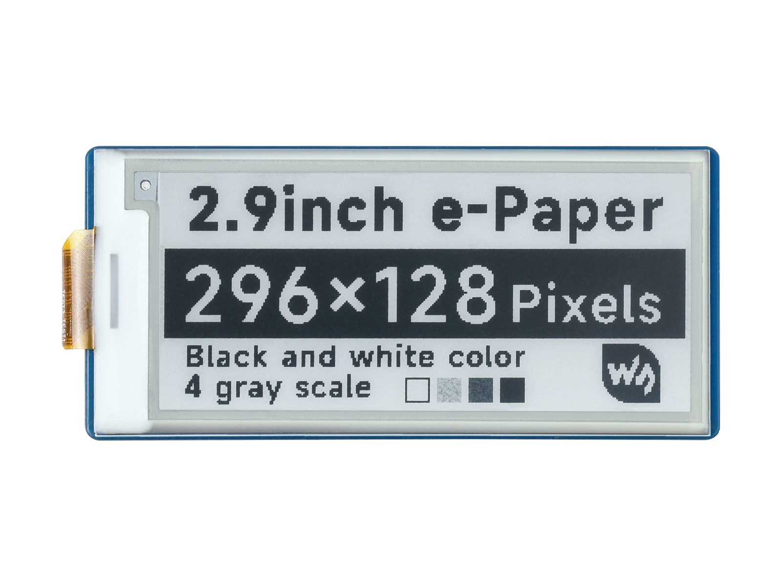 2,9-Zoll E-Paper E-Ink Displaymodul für Raspberry Pi Pico, 296×128, Schwarz/Weiß, SPI