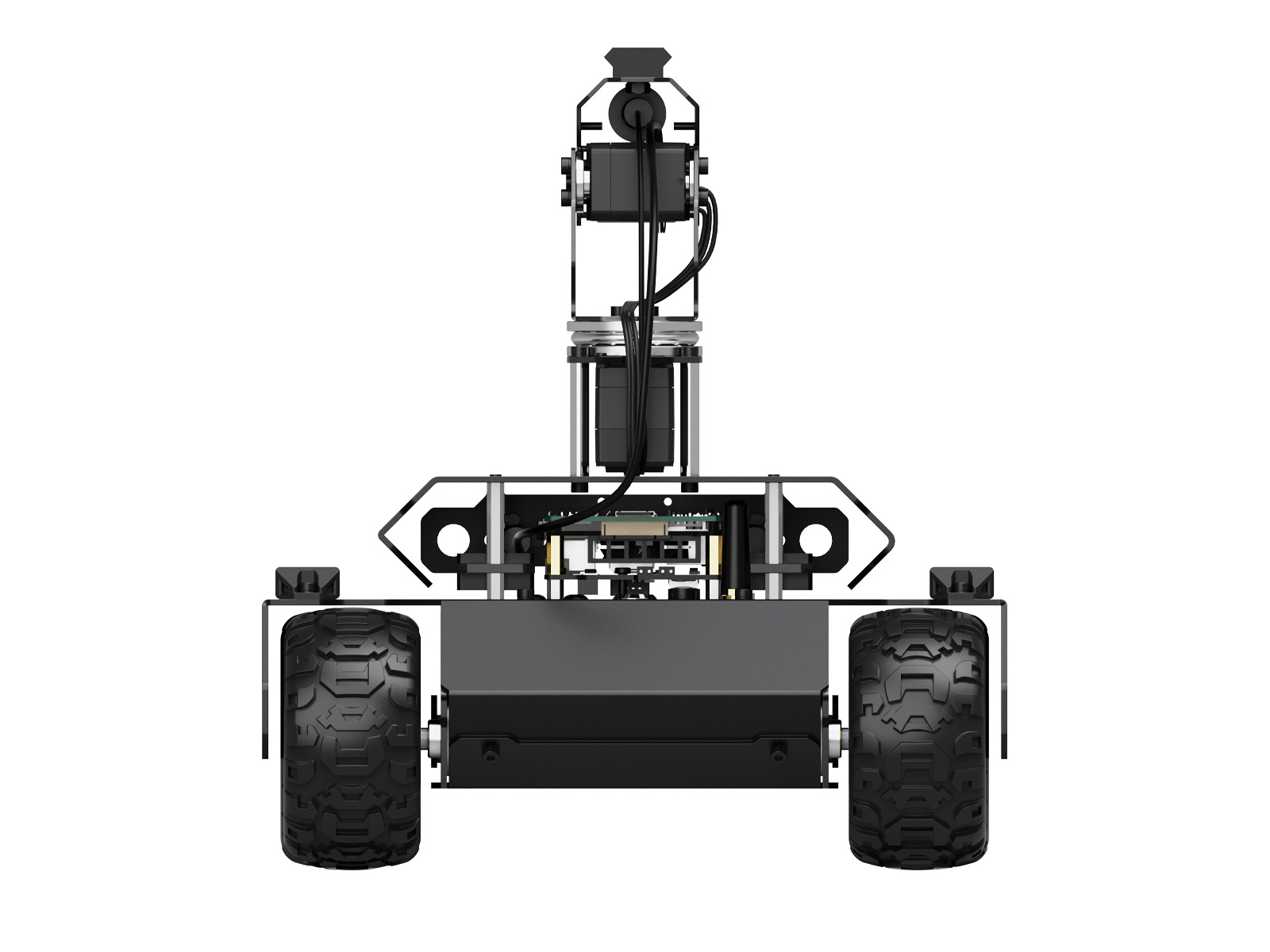 UGV-Rover Open-Source 6-Rad 4WD KI-Roboter, Dual-Controller, Ganzmetallgehäuse, Computer Vision, geeignet für Raspberry Pi 4B / Raspberry Pi 5
