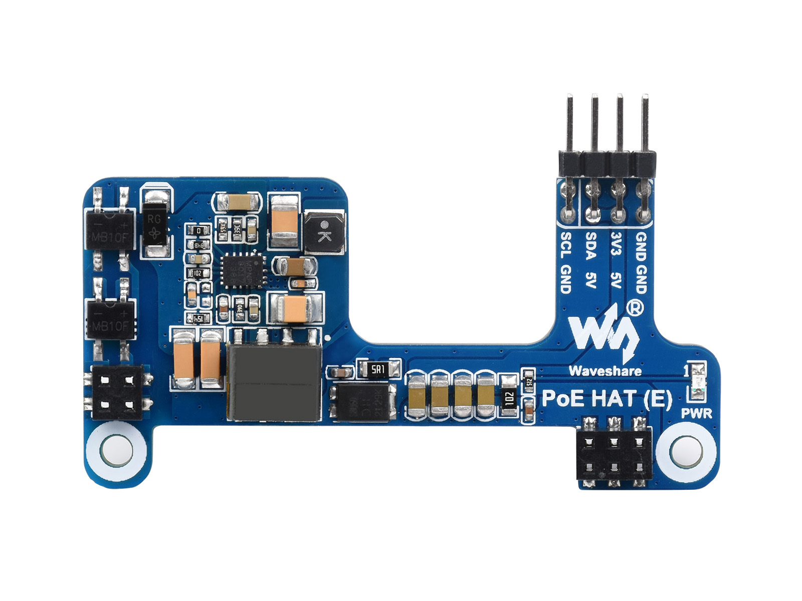 Power over Ethernet HAT (E) für Raspberry Pi 3B+/4B, 802.3af-konform