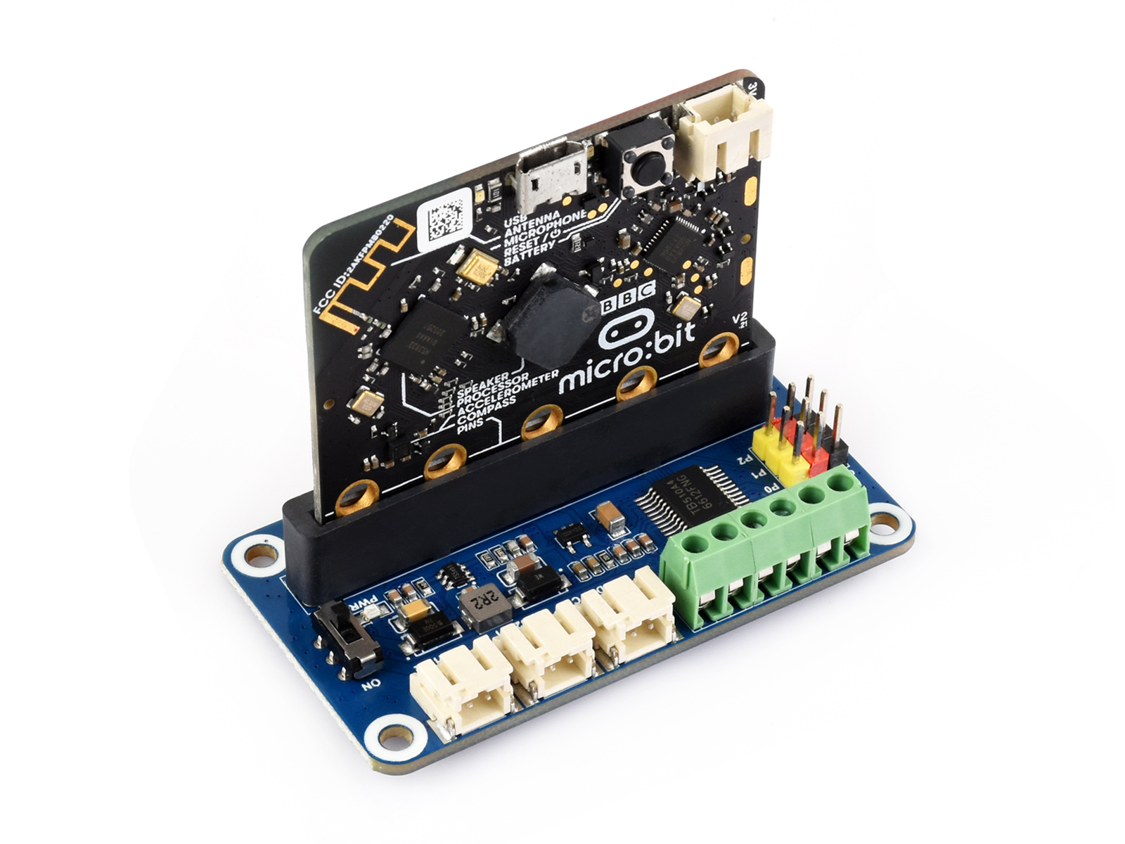 Driver-Ausgang für micro:bit, treibt Motoren und Servos an