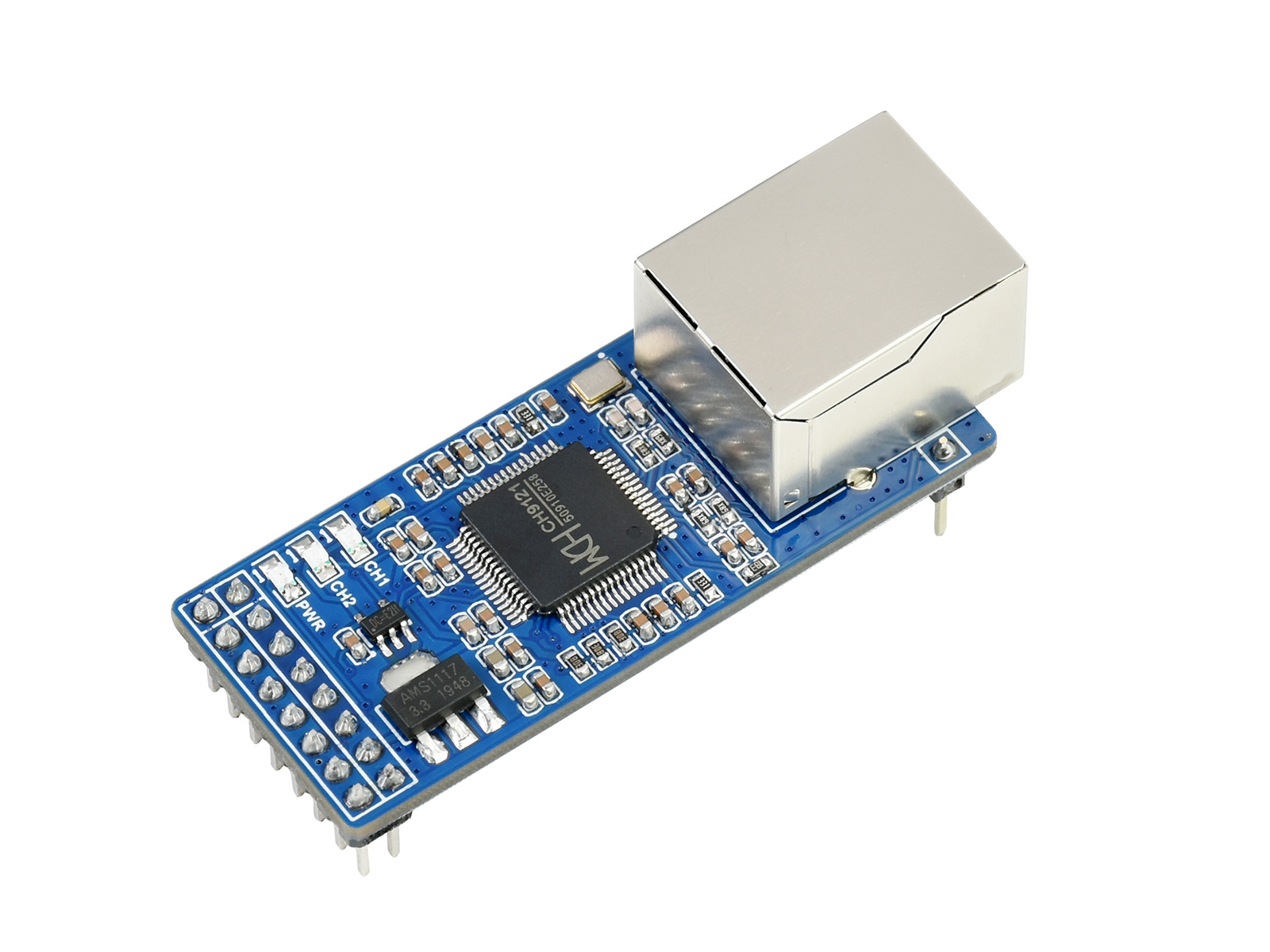 2-Kanal UART-zu-Ethernet-Konverter, transparentes Übertragungsmodul für serielle Schnittstellen