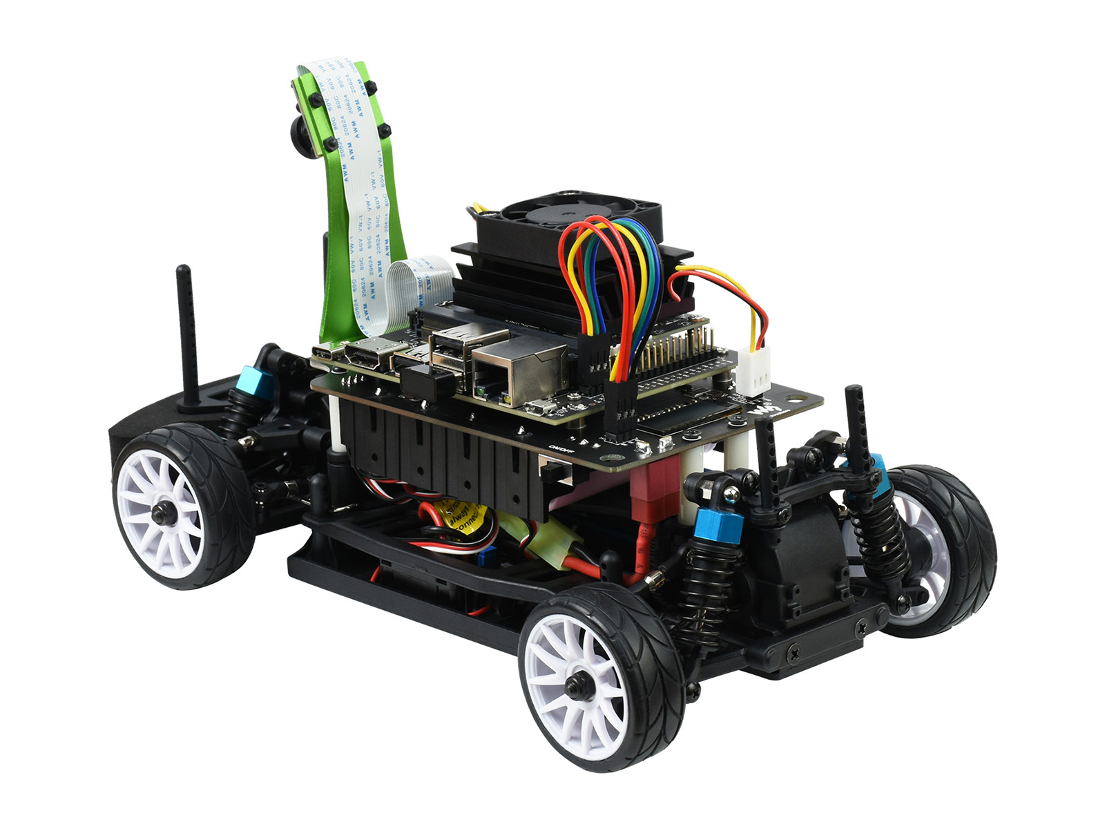 JetRacer Pro 2GB AI Kit, Hochgeschwindigkeits-AI-Rennroboter, angetrieben von Jetson Nano 2GB (NICHT enthalten), Pro-Version