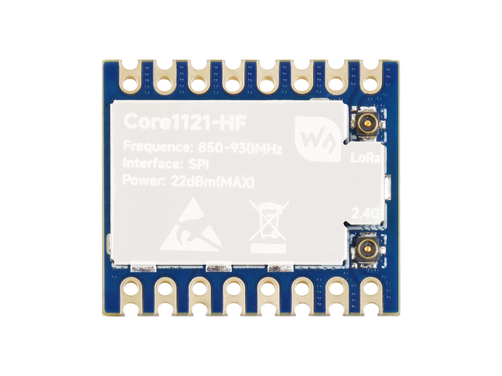 Core1121 LF/HF Dual-Band LoRa-Modul, basierend auf dem stromsparenden LR1121-Transceiver, geeignet für Sub-GHz- und 2,4-GHz-Frequenzbänder