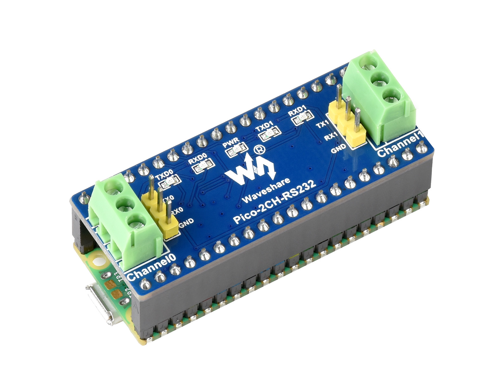 2-Kanal-RS232-Modul für Raspberry Pi Pico, SP3232EEN-Transceiver, UART-zu-RS232