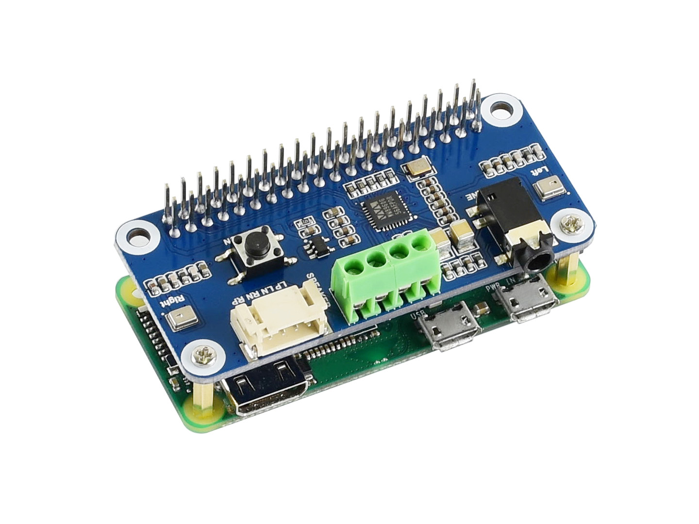 WM8960 Hi-Fi Sound Card HAT für Raspberry Pi, Stereo CODEC, Play/Record