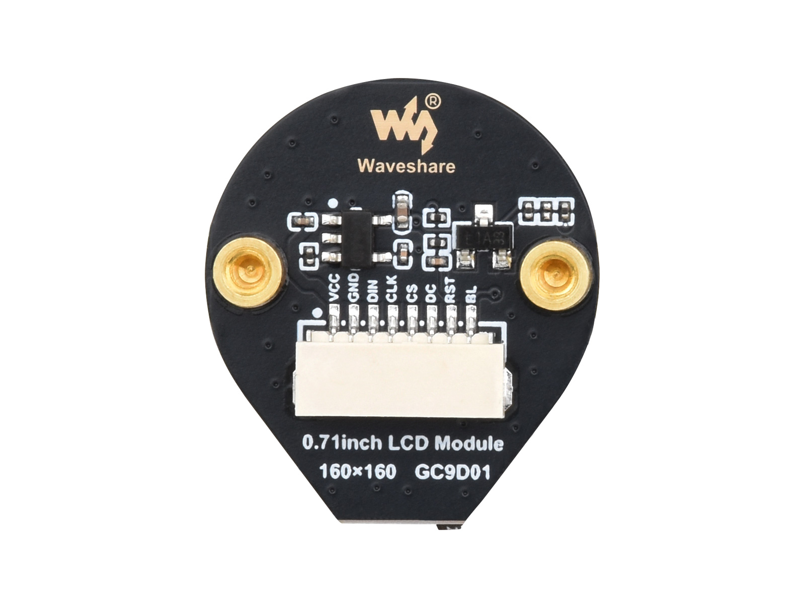 0,71-Zoll-rundes-LCD-Displaymodul, 160×160-Auflösung, SPI-Schnittstelle, 65K Farben