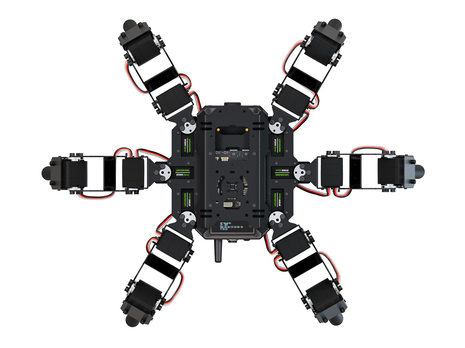 18-DOF HexArth Bionischer Sechsbein-Roboter, Open Source für ESP32, unterstützt Vektor-Bewegungssteuerung, Lagewinkel-Rotationssteuerung und Selbstbalancierungssteuerung