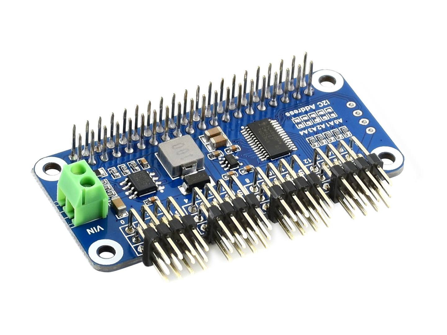 Servo-Treiber-HAT (B) für Raspberry Pi, 16-Kanal, 12-Bit, I2C